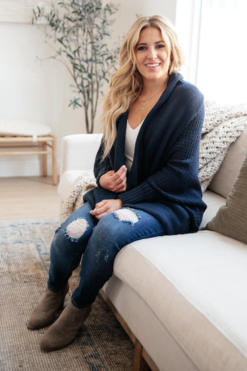 Not Your Grandmother's Cardigan in Navy