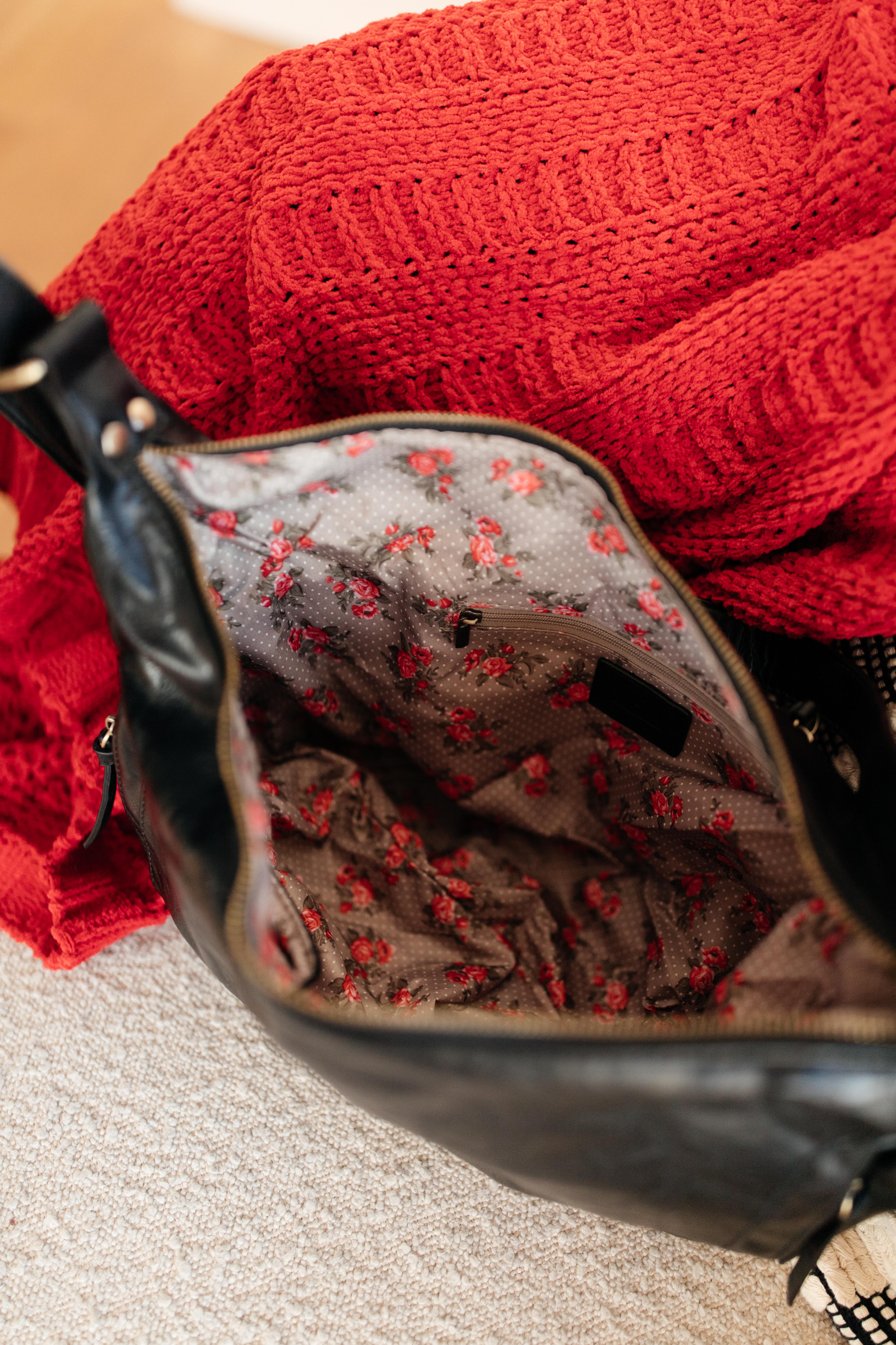 Onyx Vintage Hobo Bag