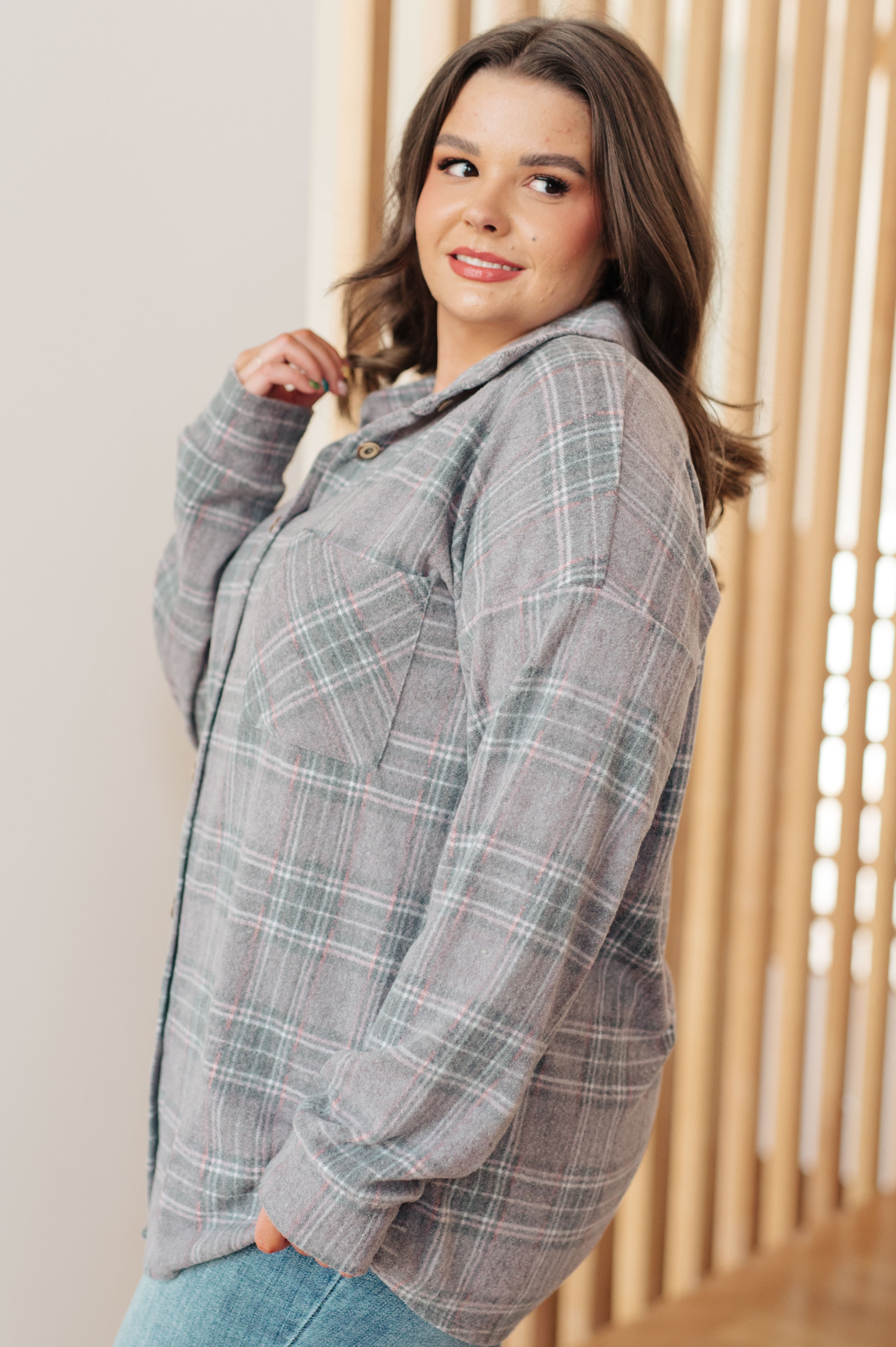 Out of the Way Plaid Button Up