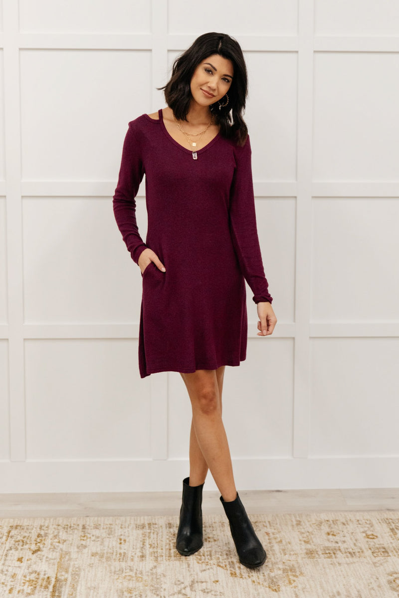 Paloma Dress In Burgundy