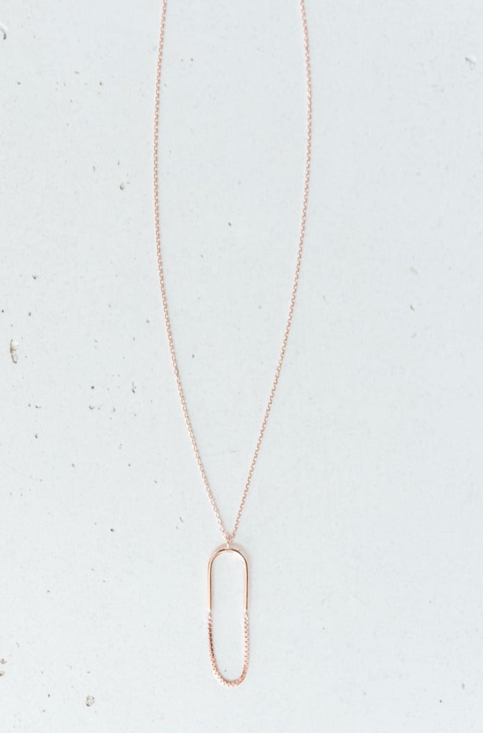 Paperclip Pendant Necklace