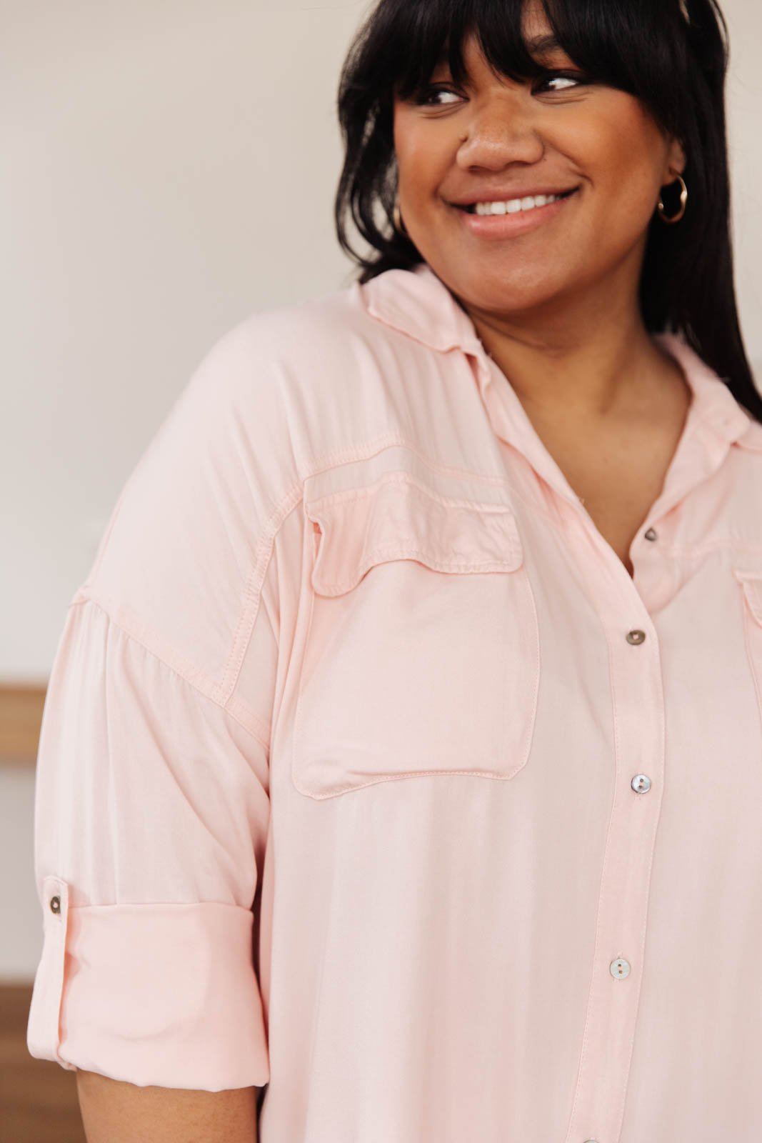 Riverside Button Up in Pink