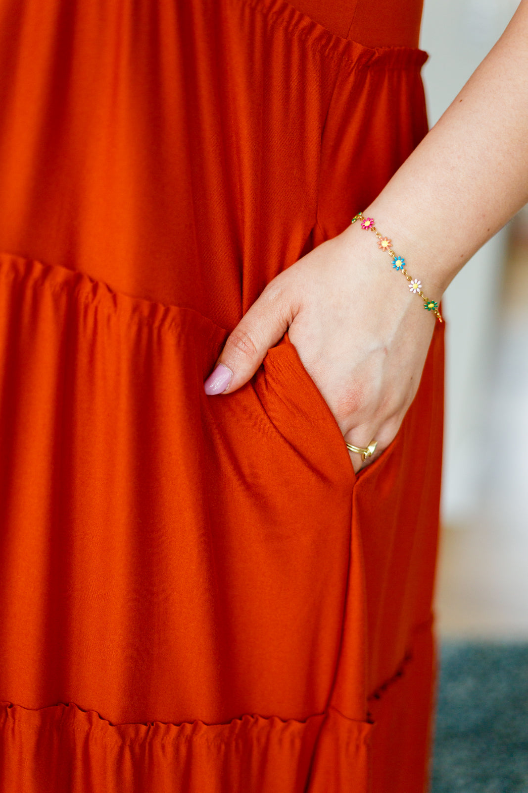 Romance At Sunset Tiered Maxi Dress