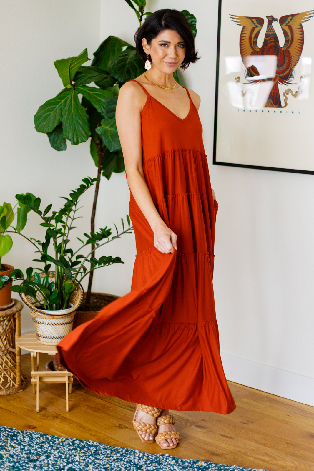Romance At Sunset Tiered Maxi Dress