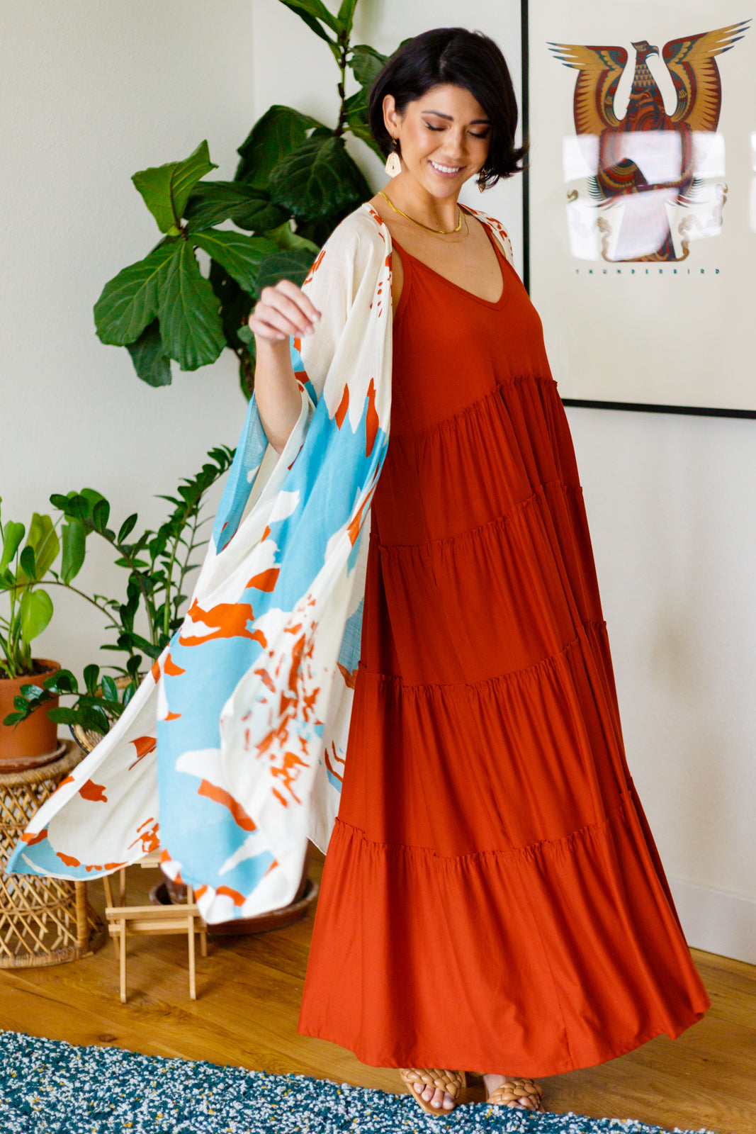 Romance At Sunset Tiered Maxi Dress