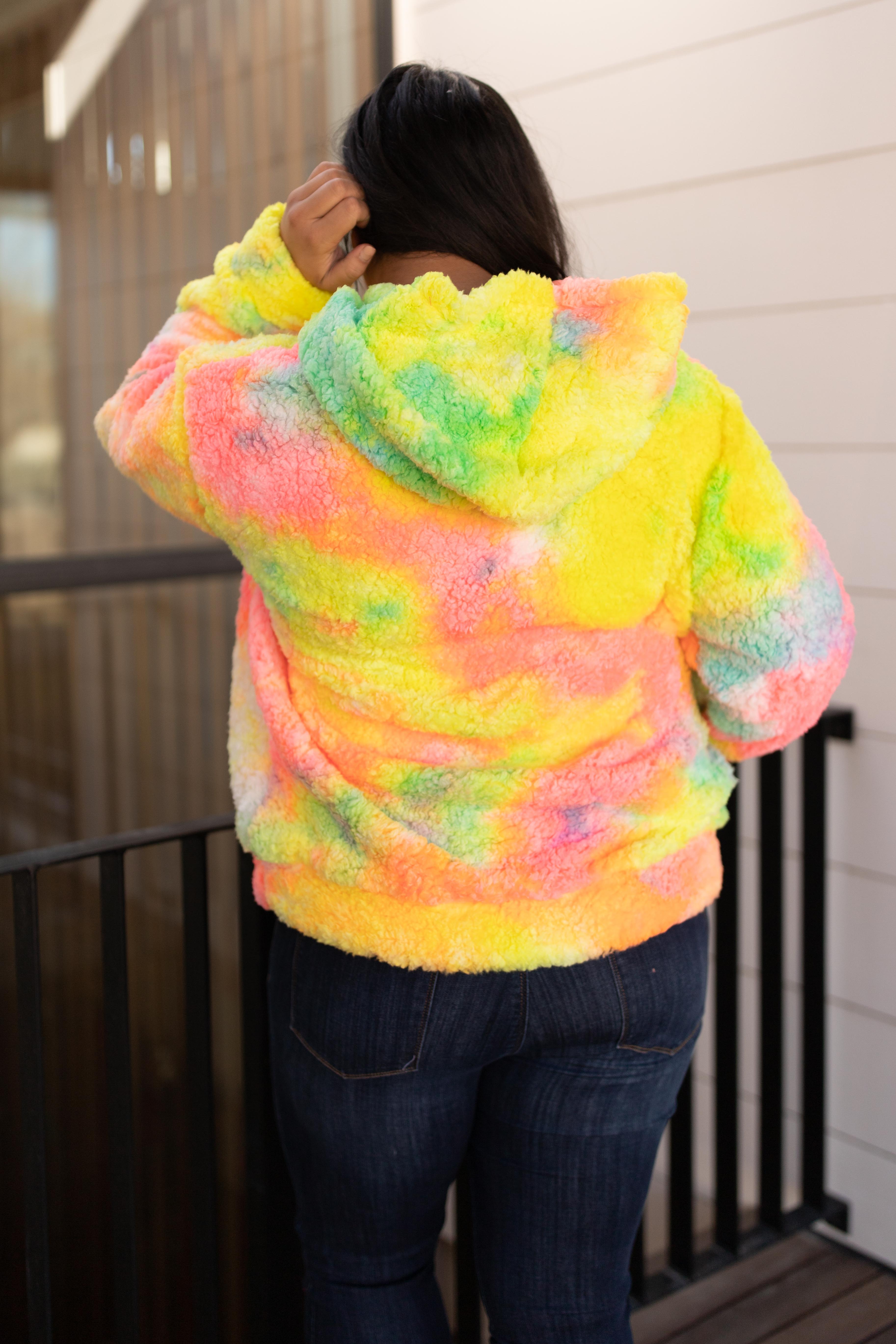 Shades and Sherpa Pullover in Sunrise