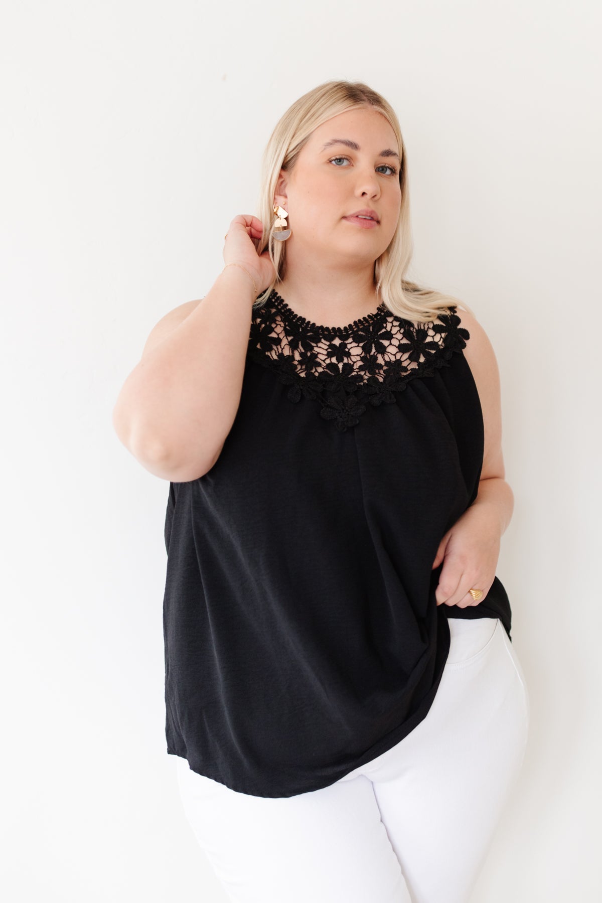 Spring Has Sprung Top in Black