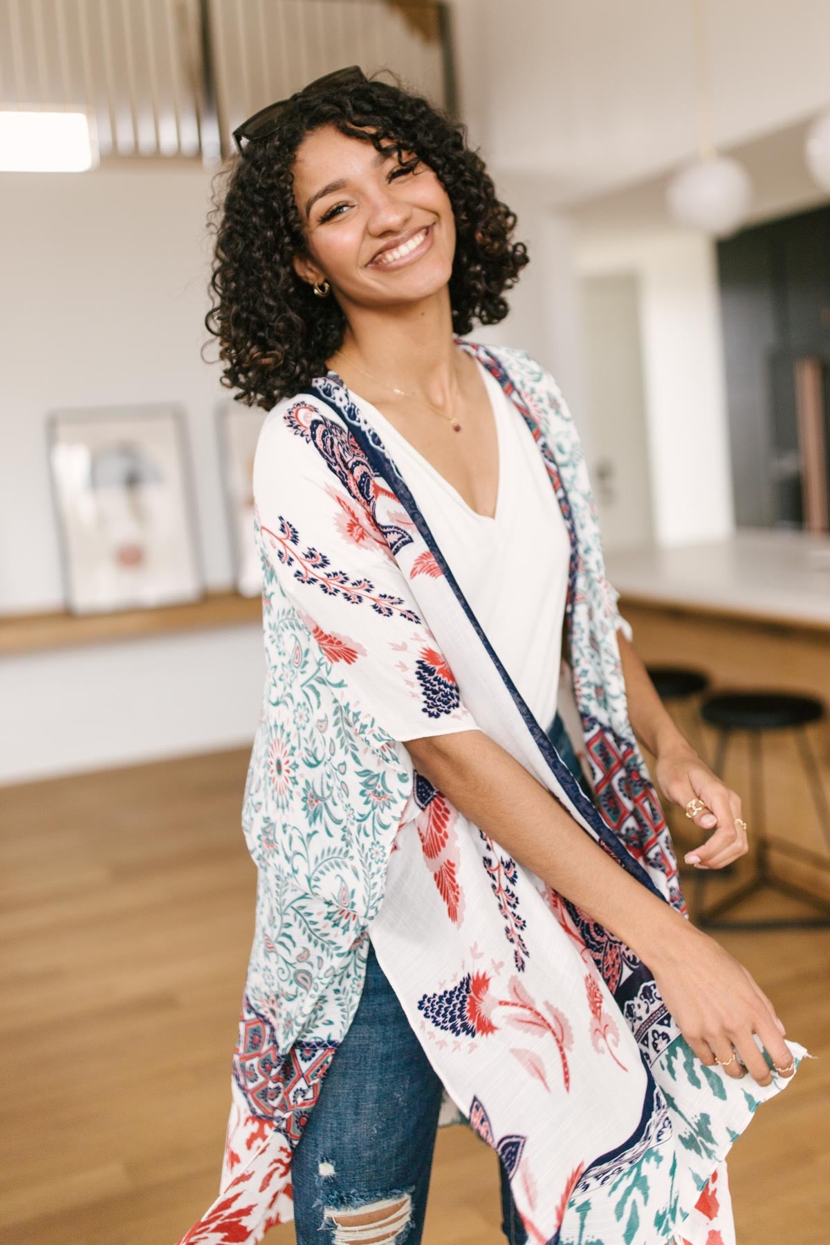 Spring Skies Kimono