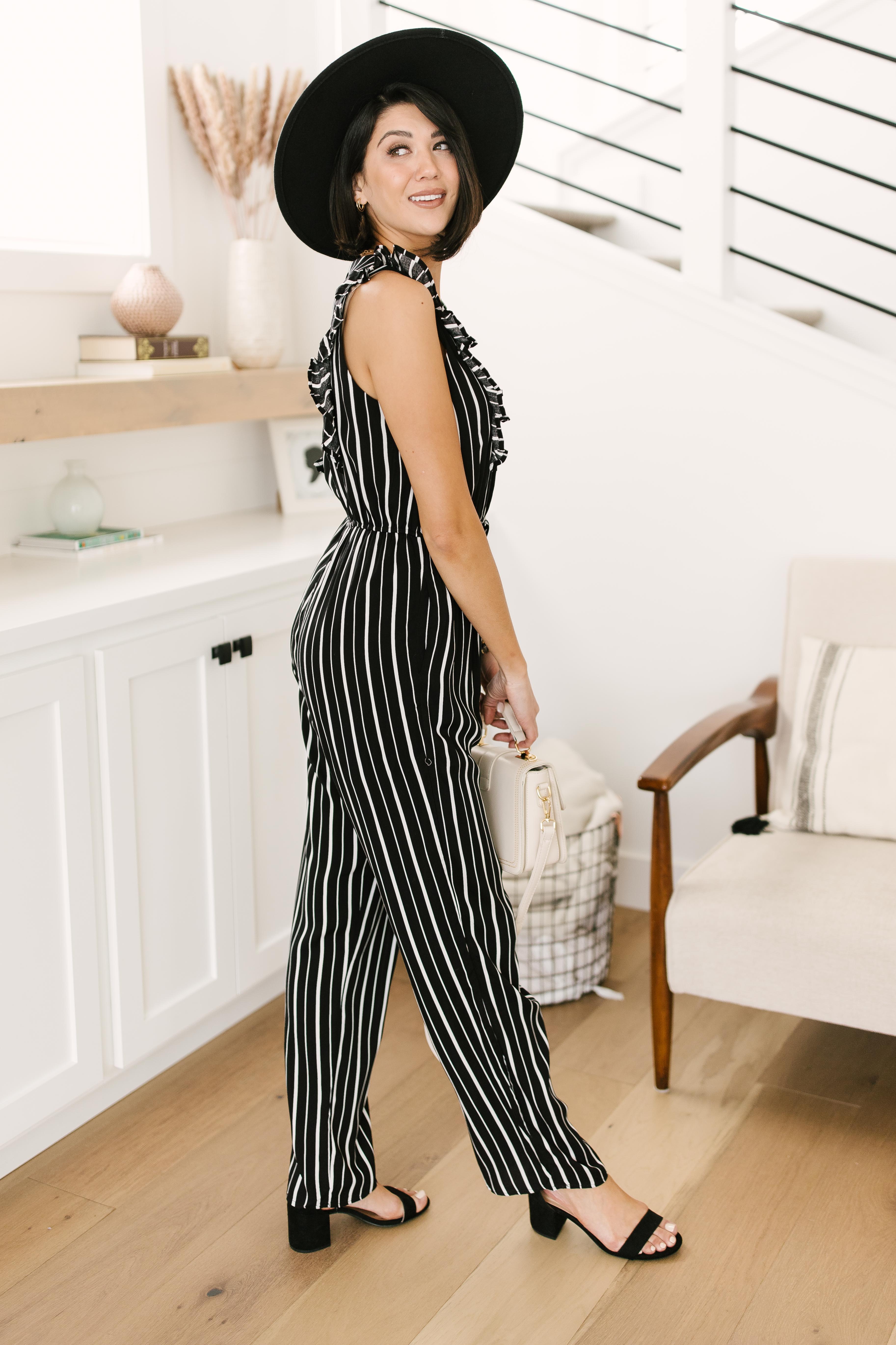 Standing Tall Striped Jumpsuit