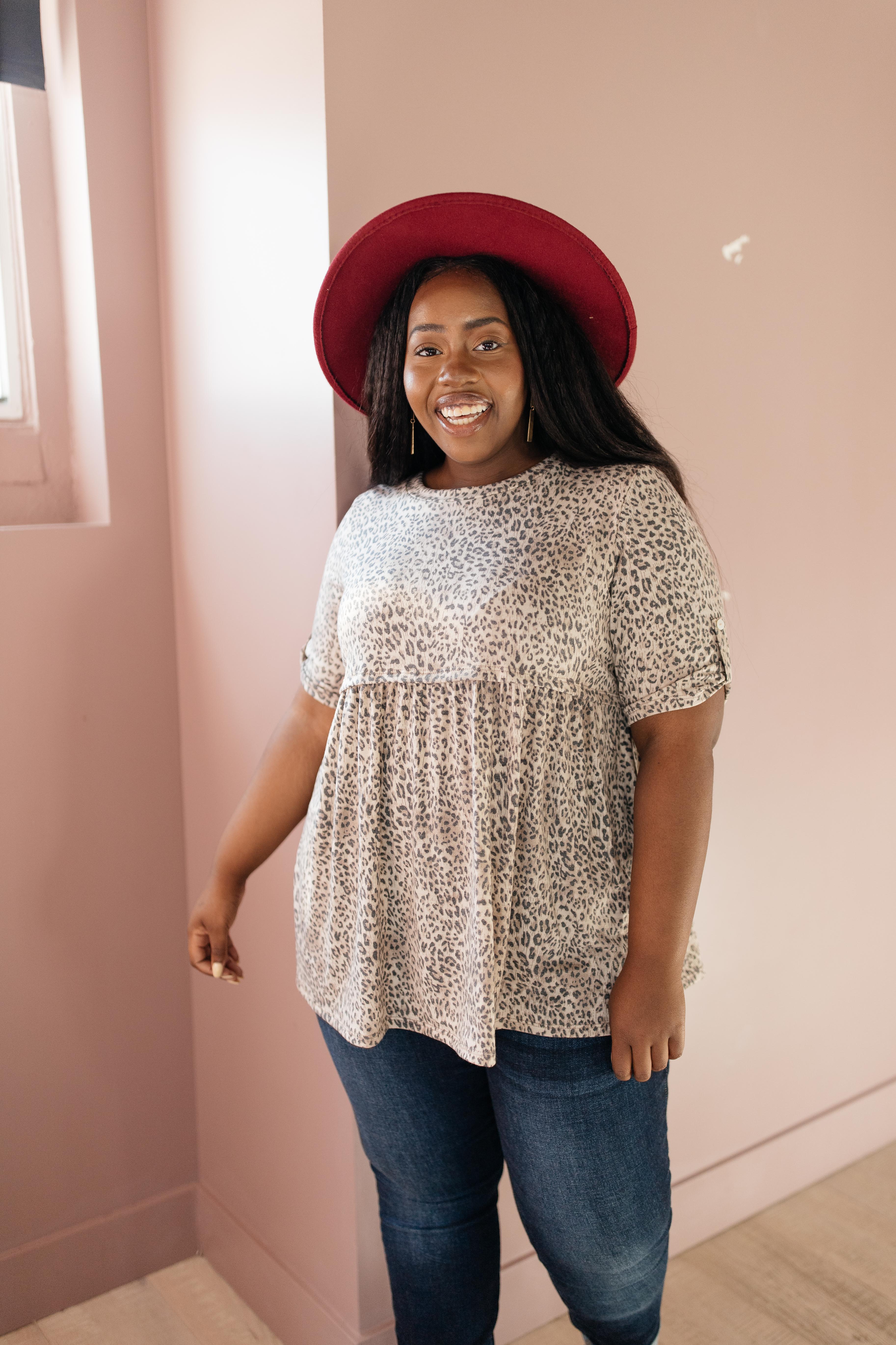 Subtle & Sweet Spotted Babydoll Top