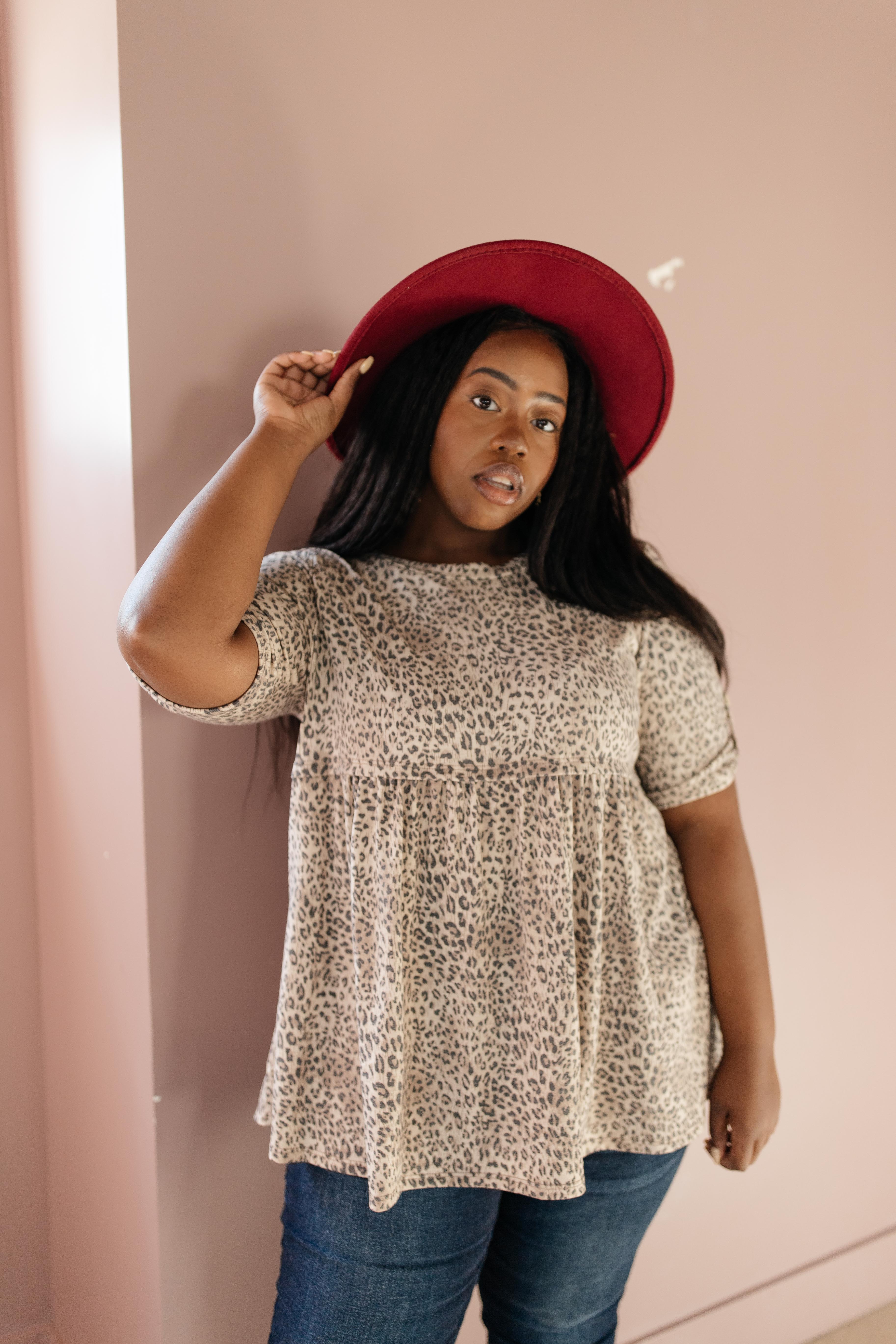Subtle & Sweet Spotted Babydoll Top