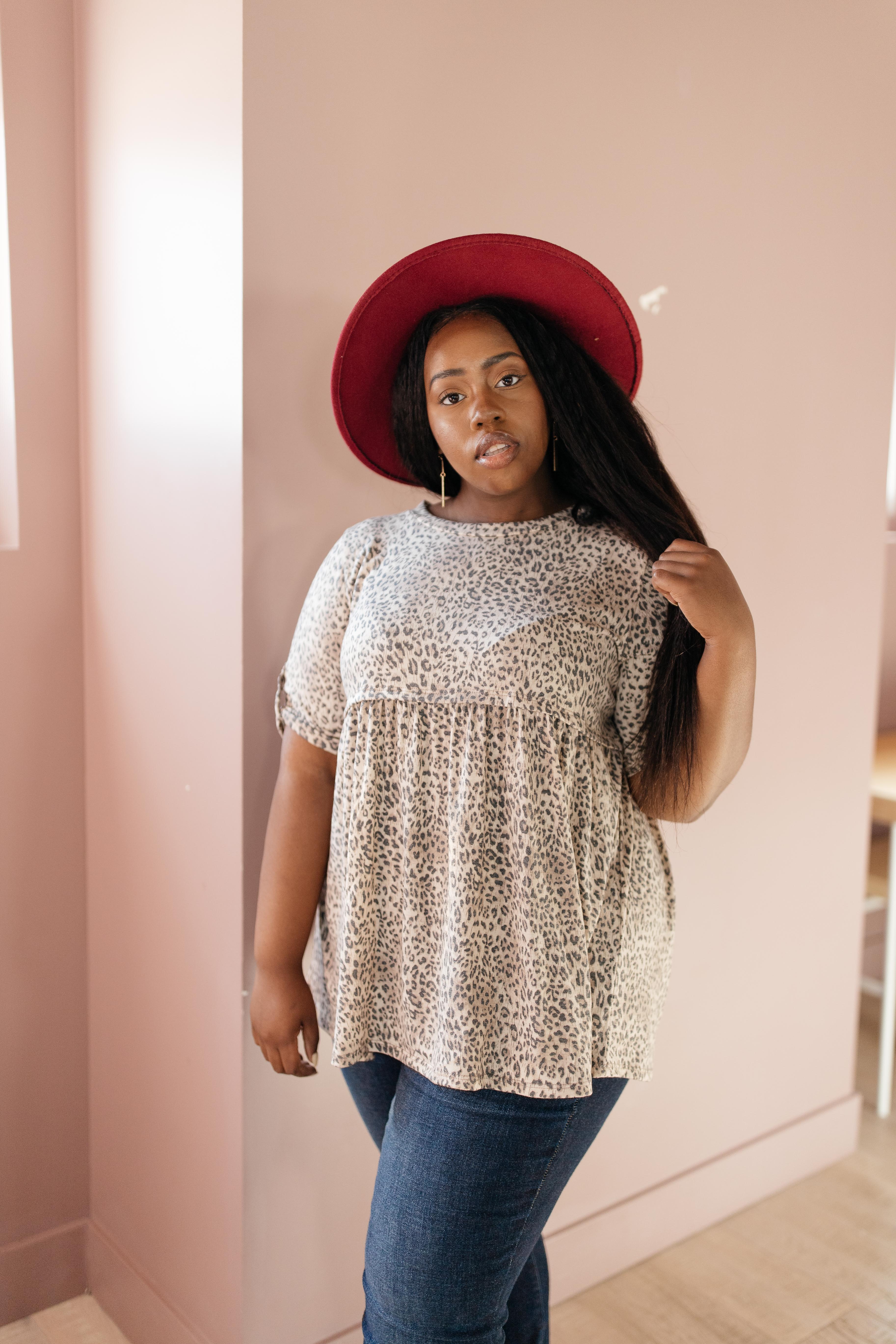 Subtle & Sweet Spotted Babydoll Top