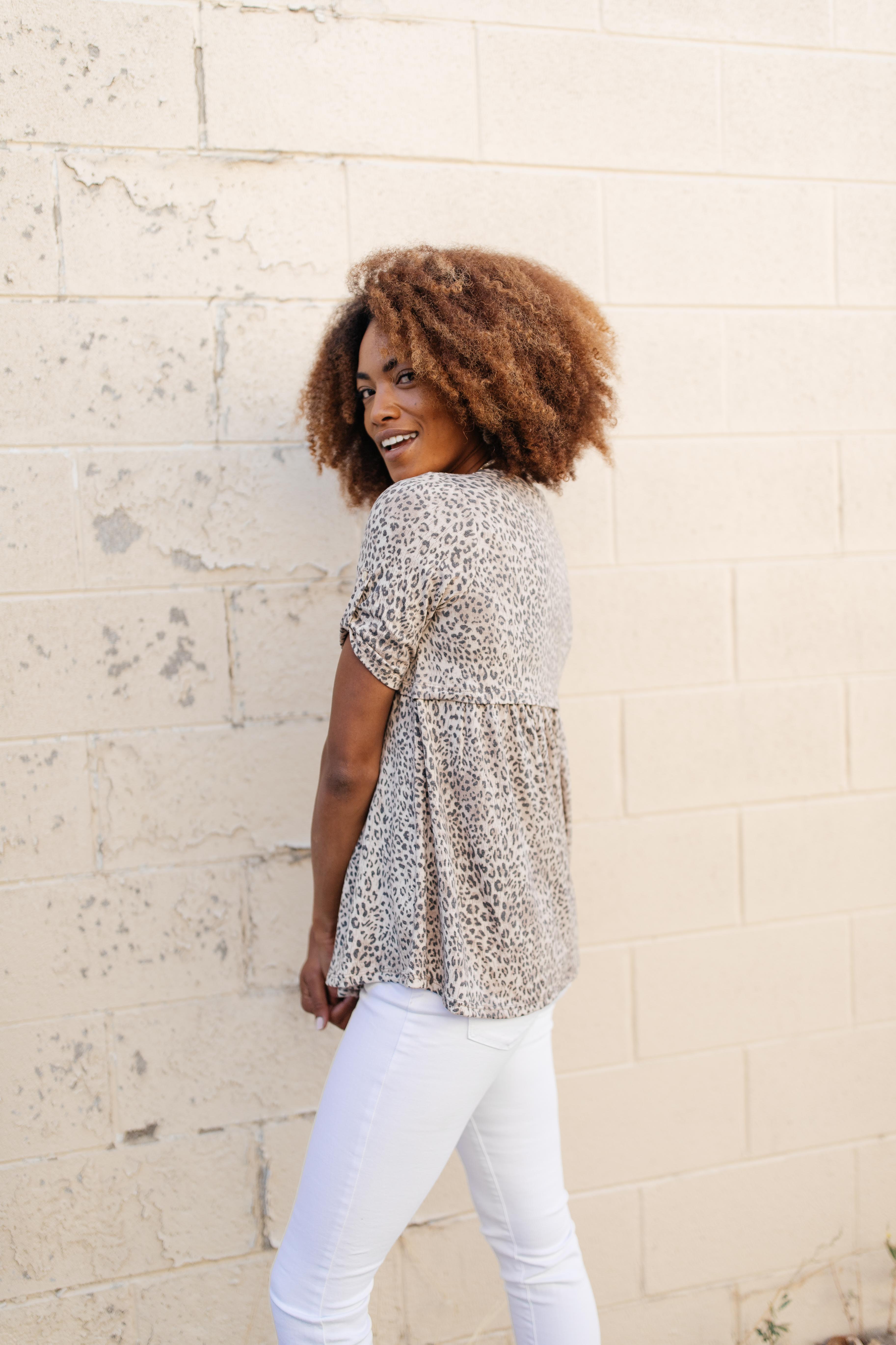 Subtle & Sweet Spotted Babydoll Top