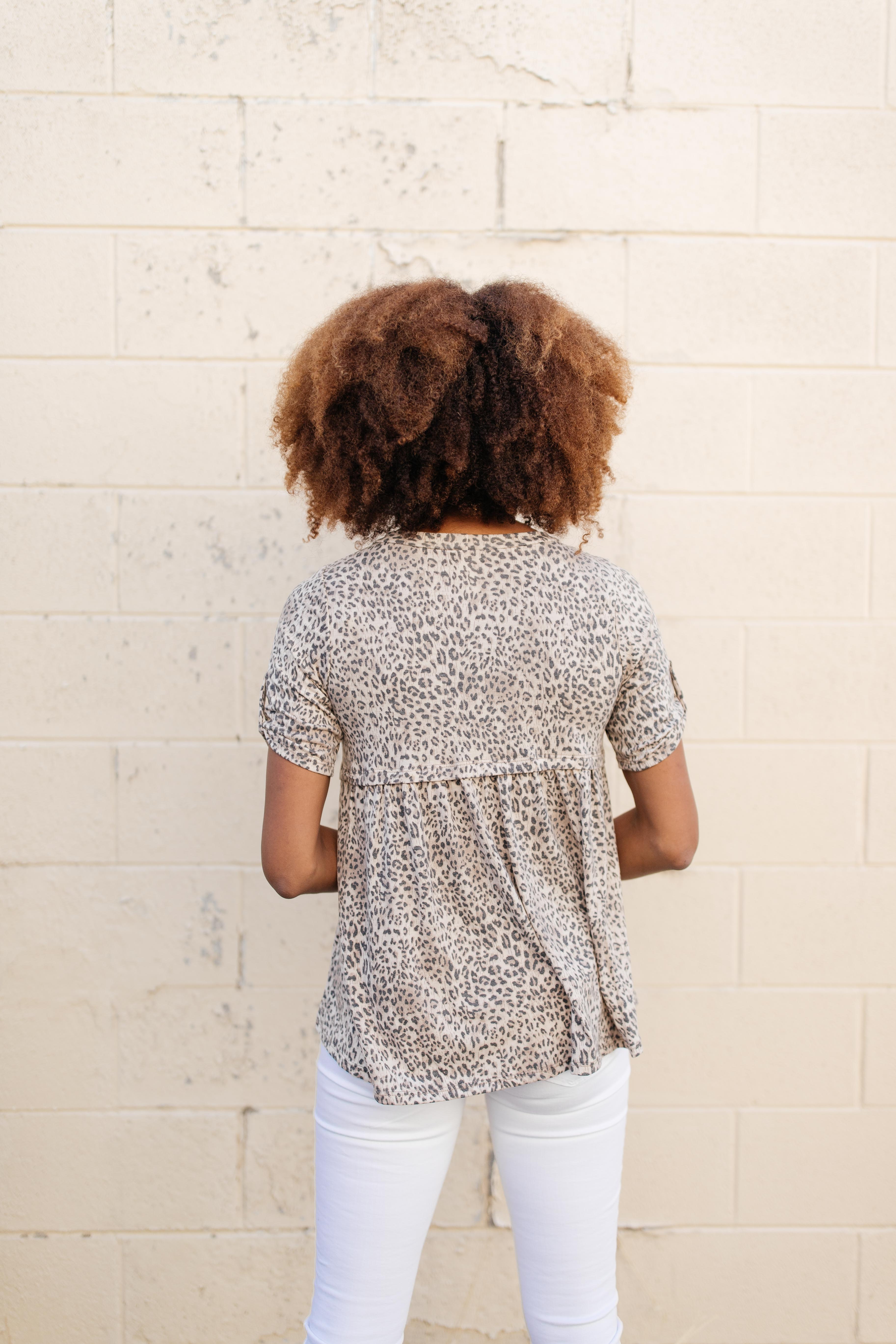 Subtle & Sweet Spotted Babydoll Top