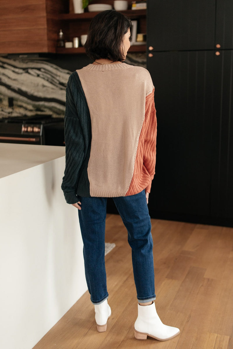 A Sweater With Colors in Peach