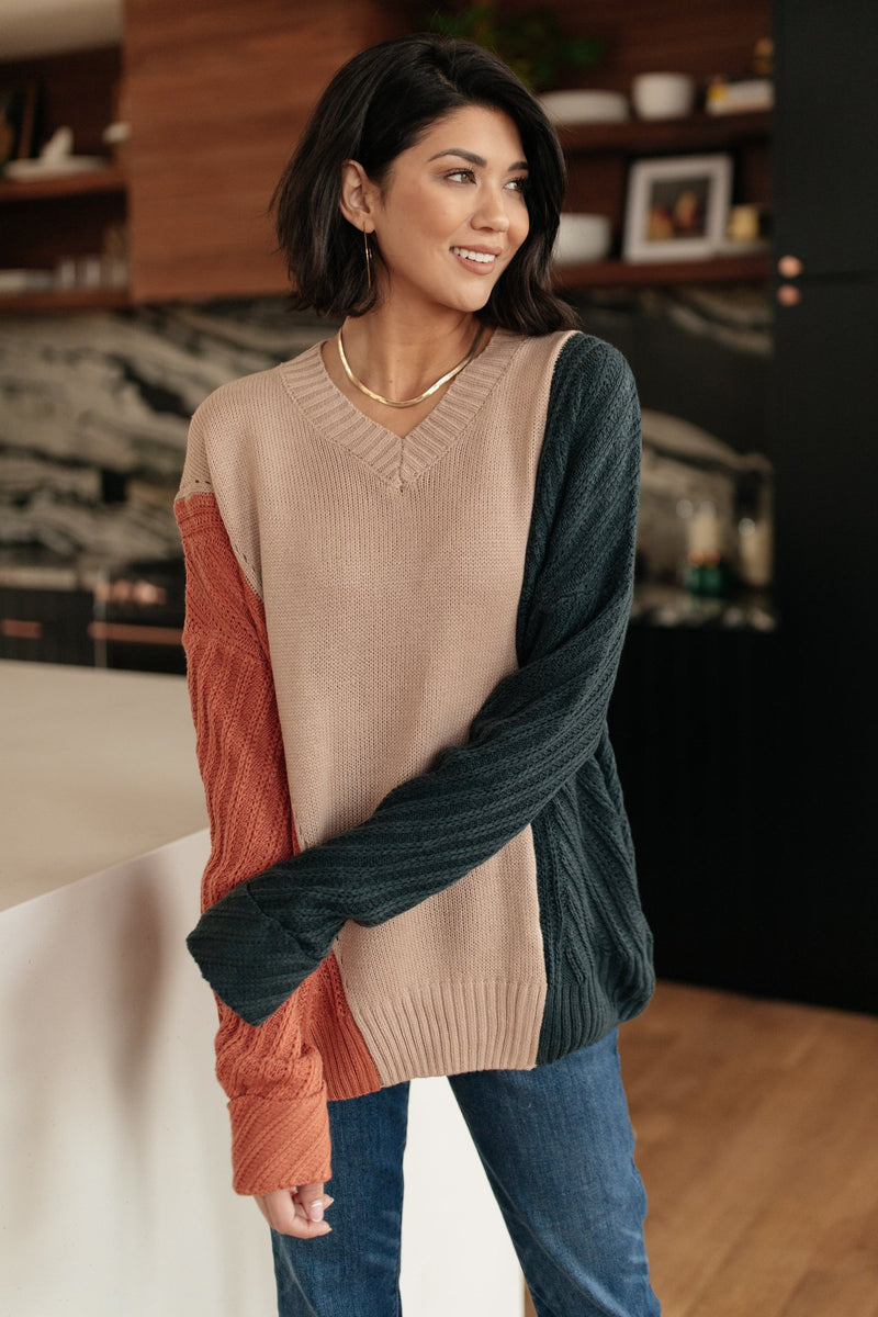 A Sweater With Colors in Peach
