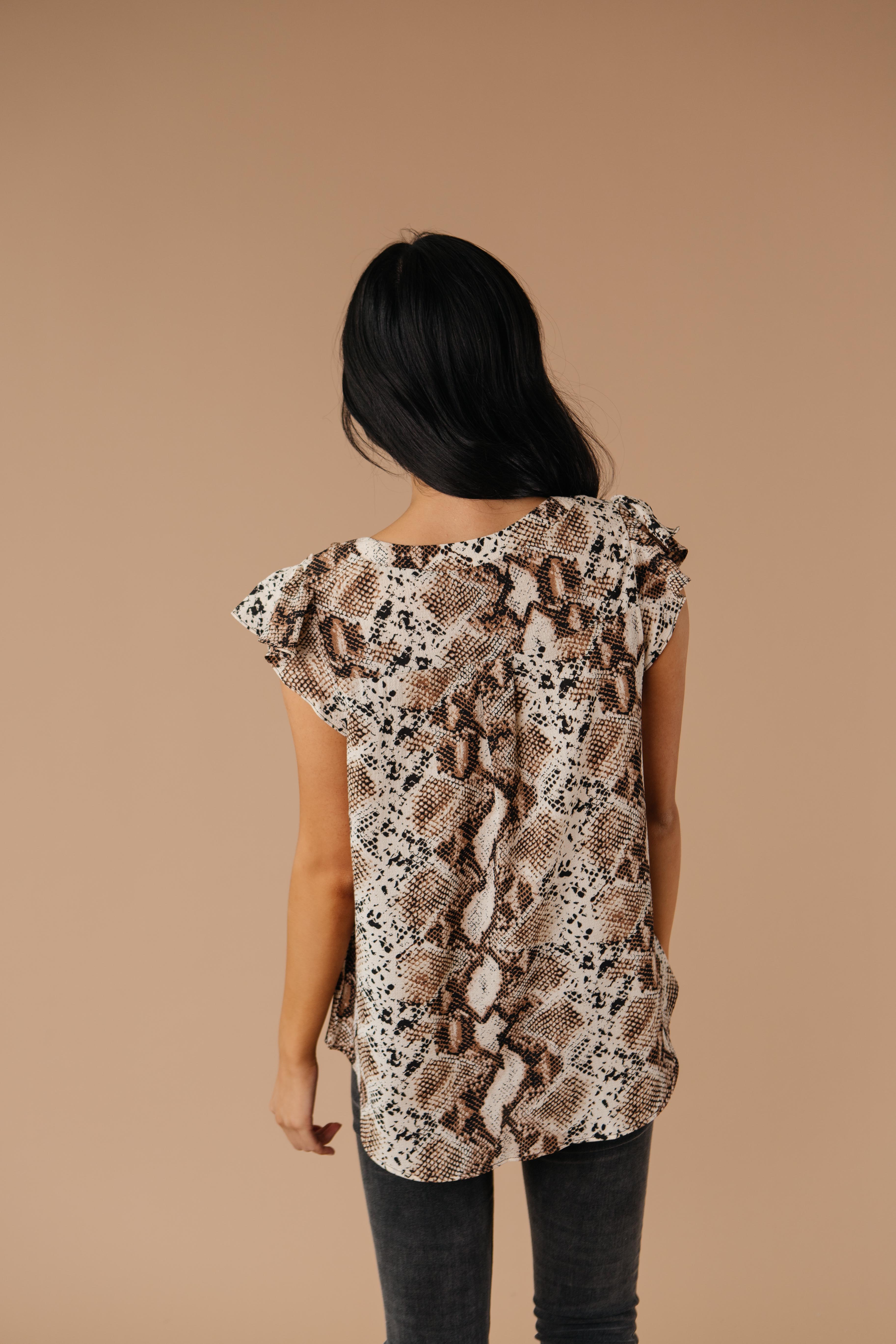 Take A Break Snakeskin Blouse