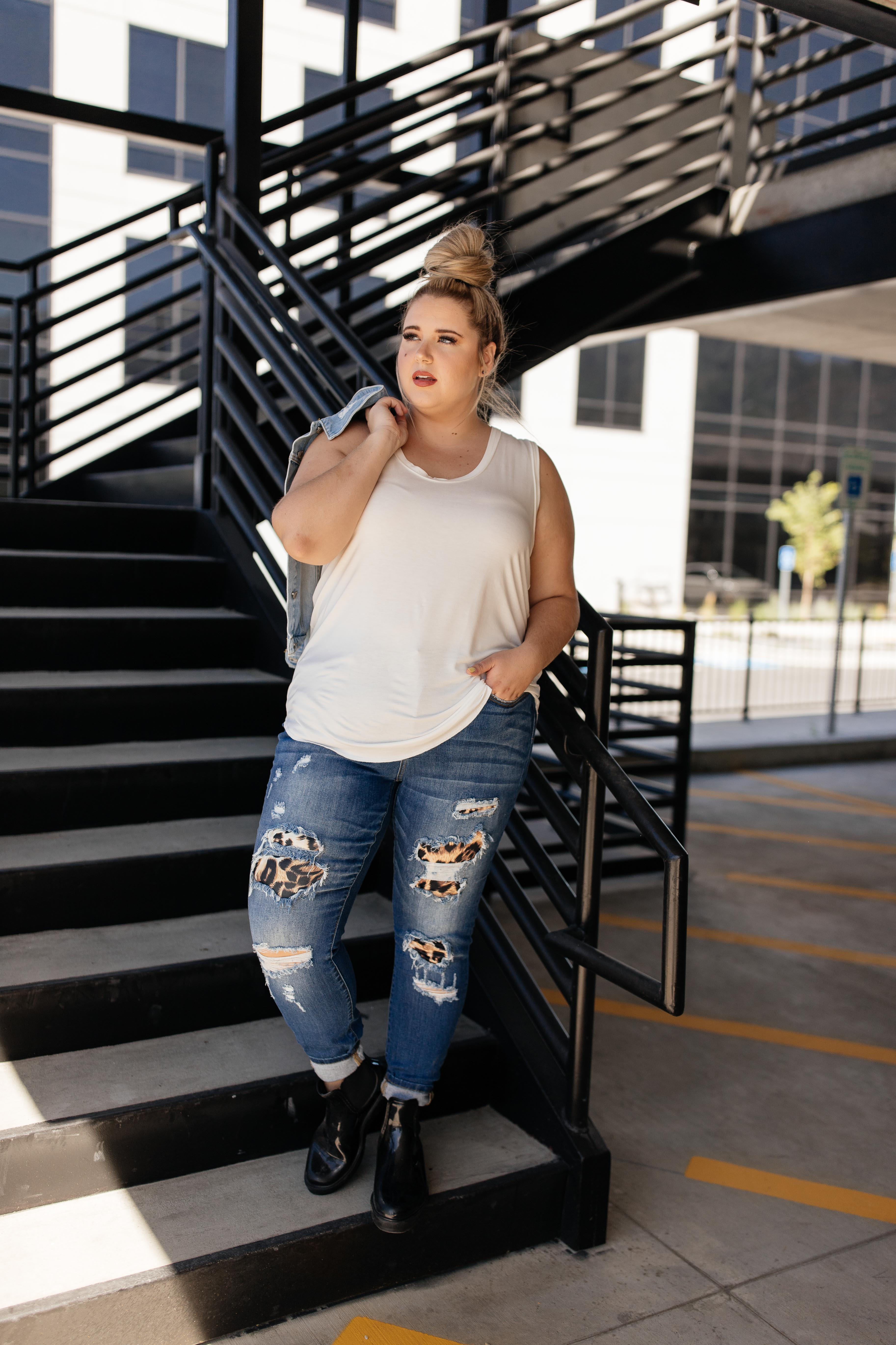Wild Thing Leopard Patch Jeans