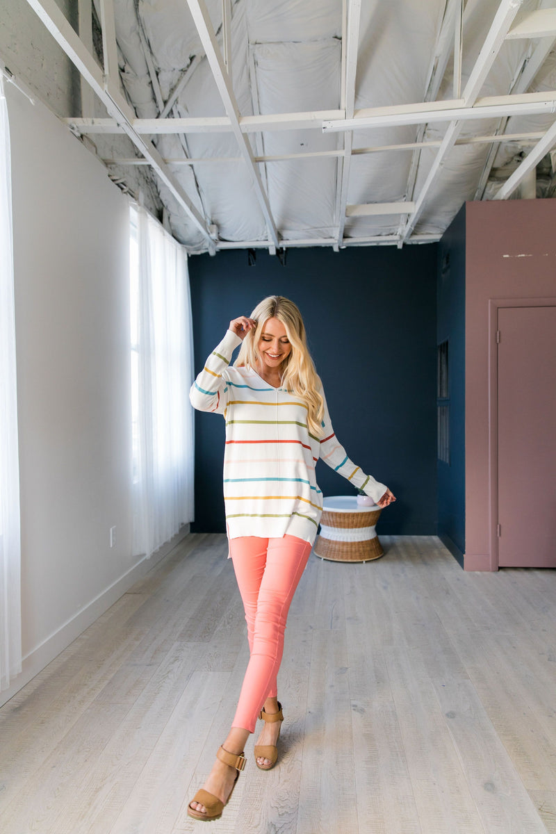 Taste of Spring Striped Sweater