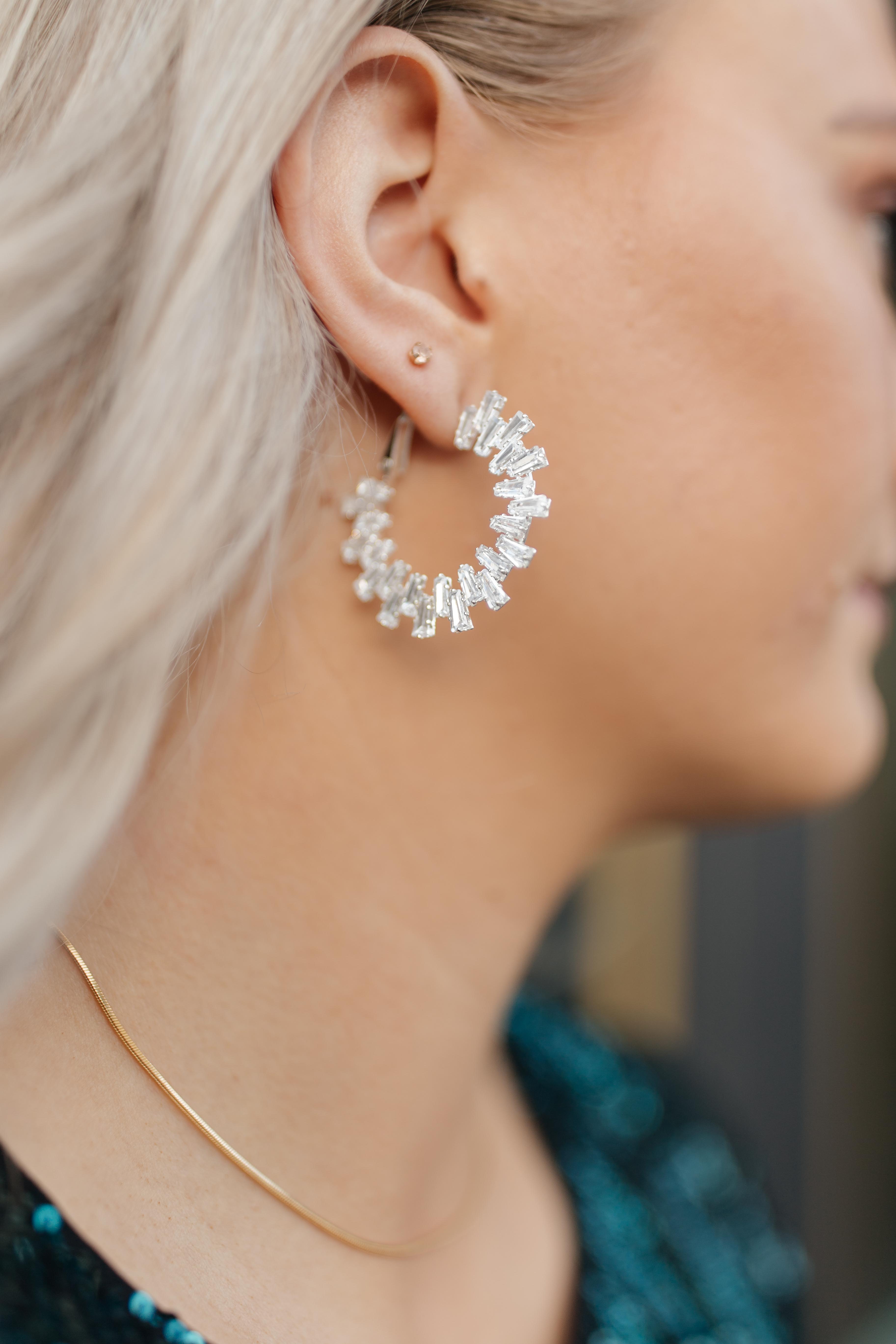 The Crystal Hoop Earrings