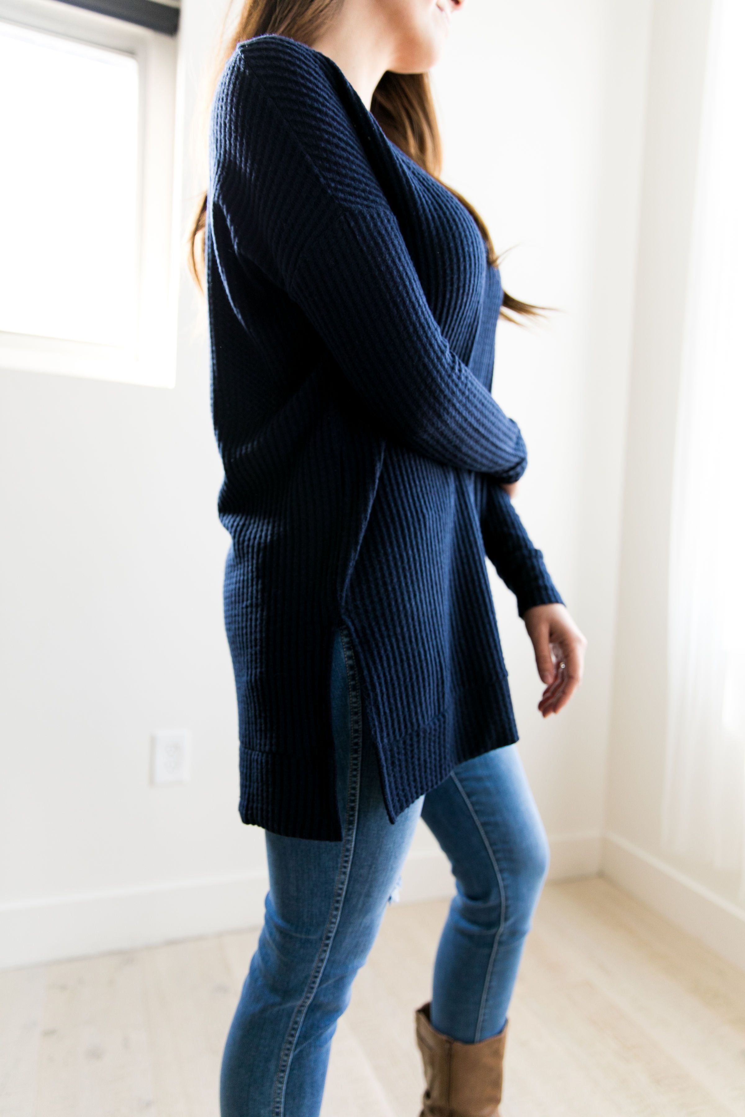 Thermal Tunic In Navy - ALL SALES FINAL