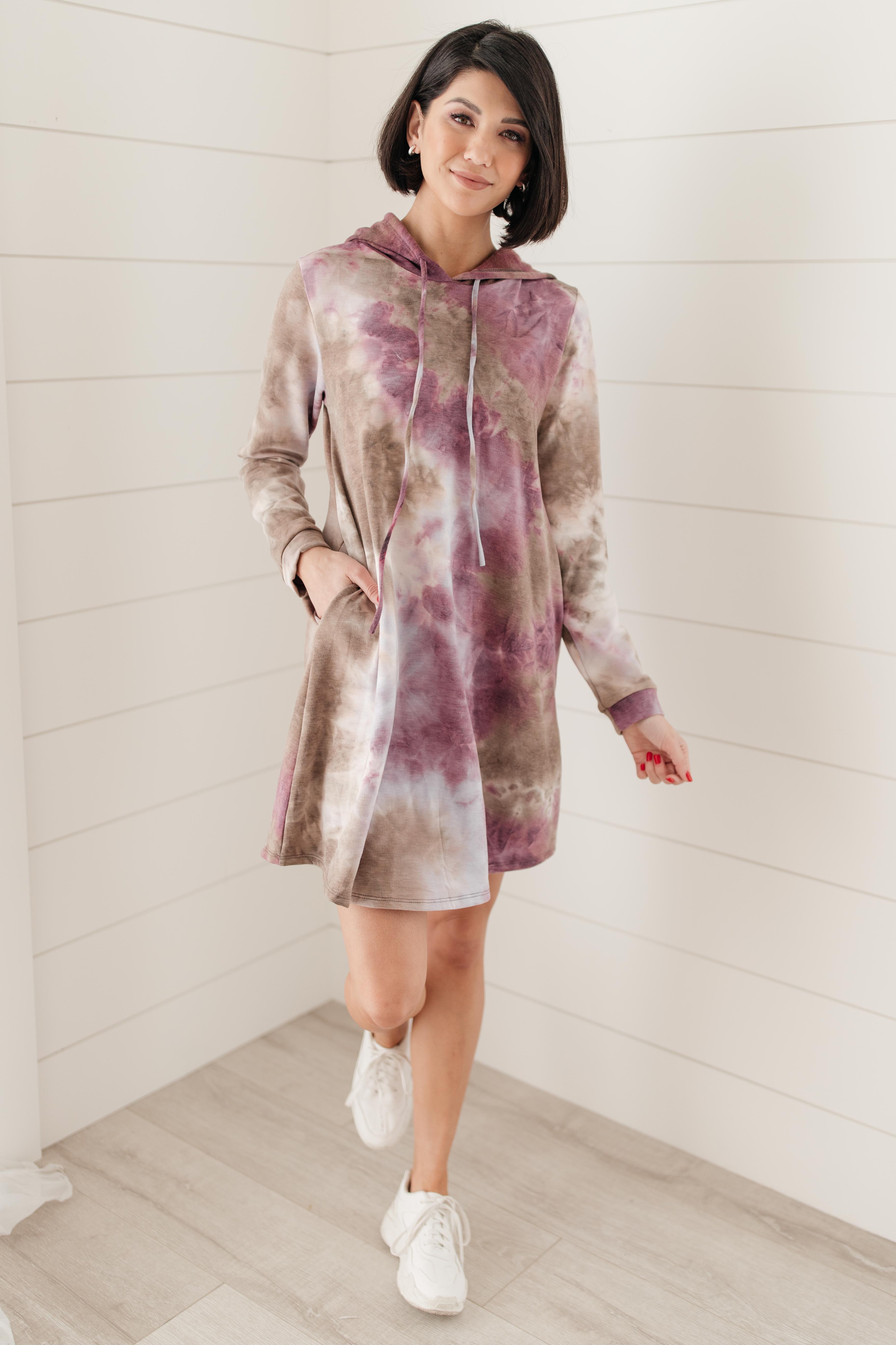 Tie Dye With A Hood Dress
