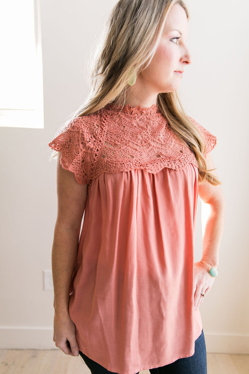 Topped With Lace Blouse