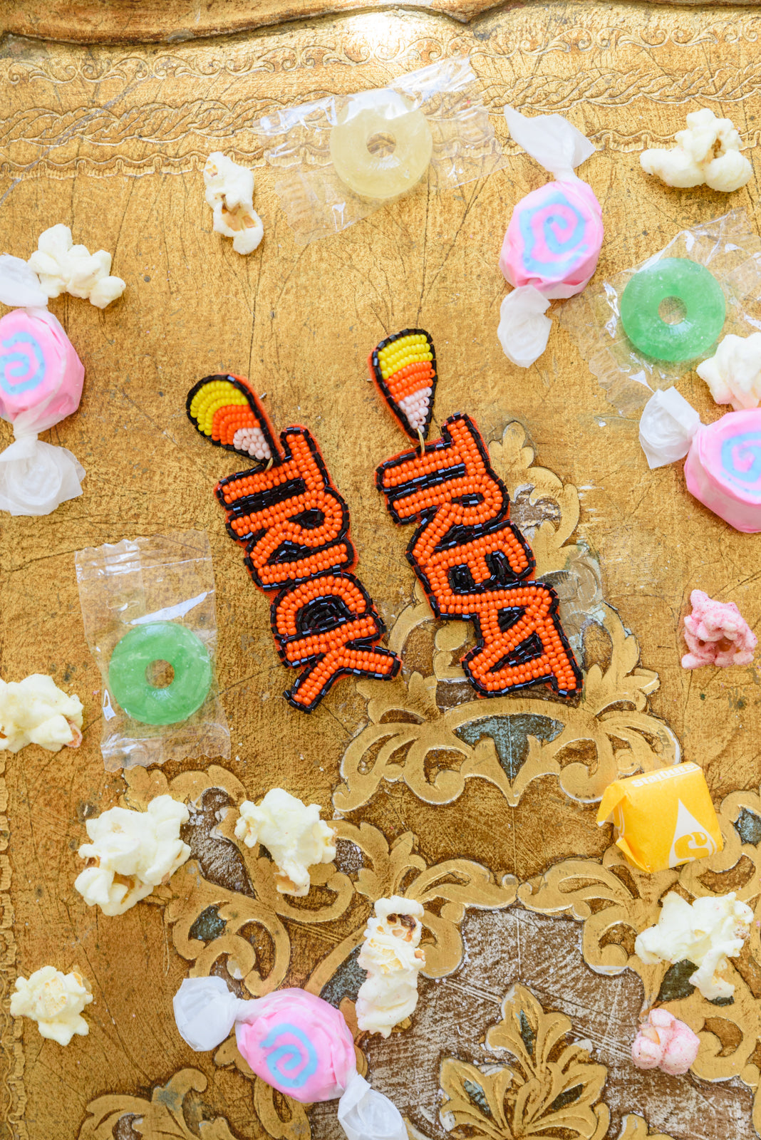 Trick Or Treat Beaded Earrings
