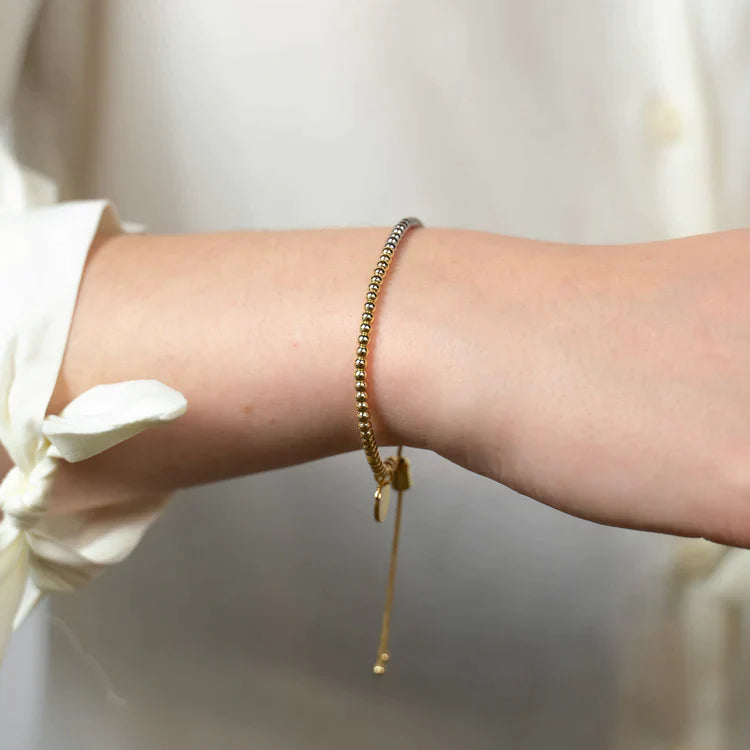 Two Tone Adjustable Bracelet in Assorted Sizes