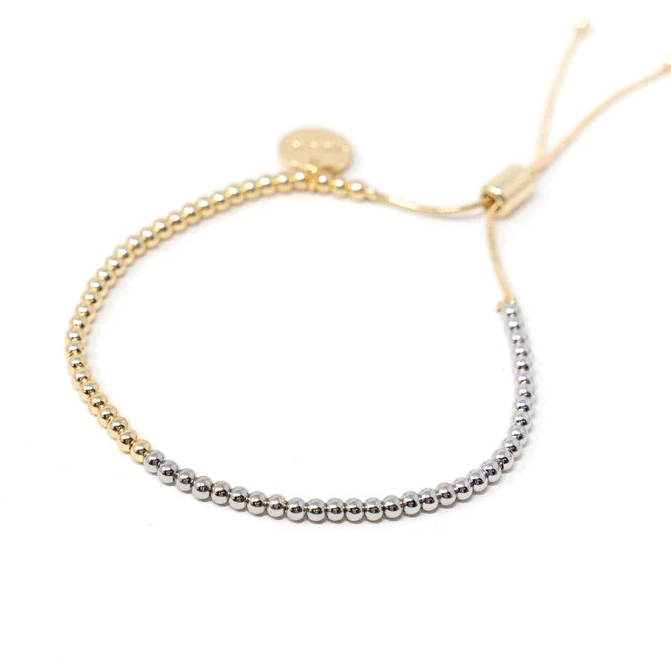 Two Tone Adjustable Bracelet in Assorted Sizes