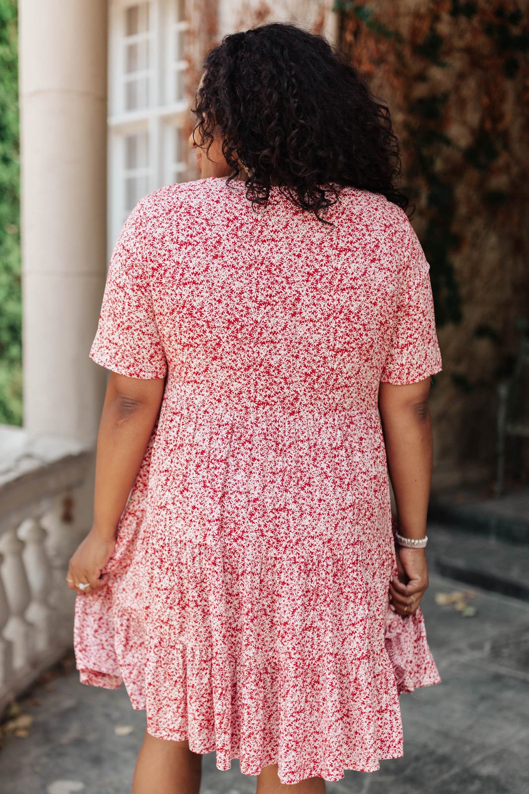 Red Flora Dress