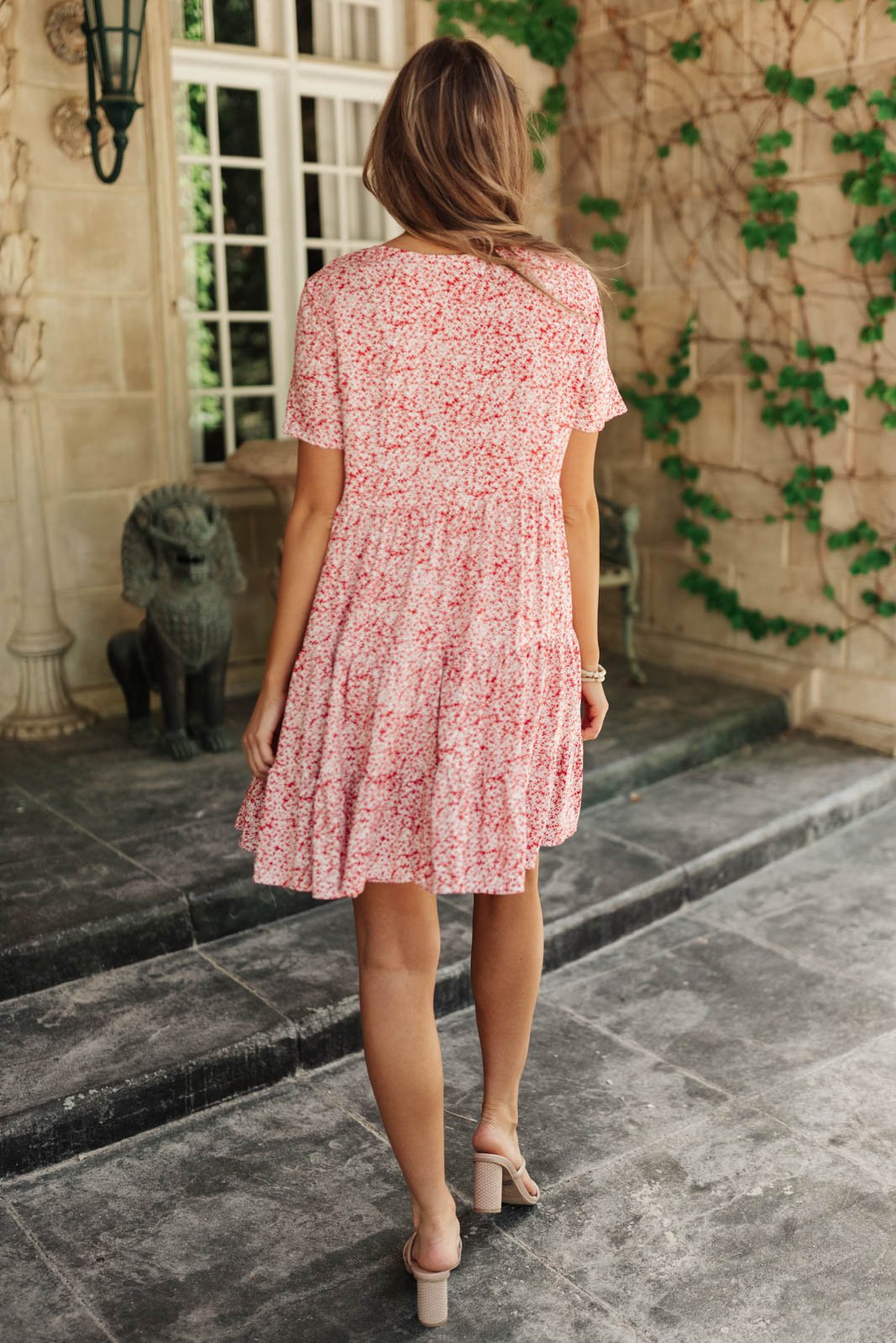 Red Flora Dress