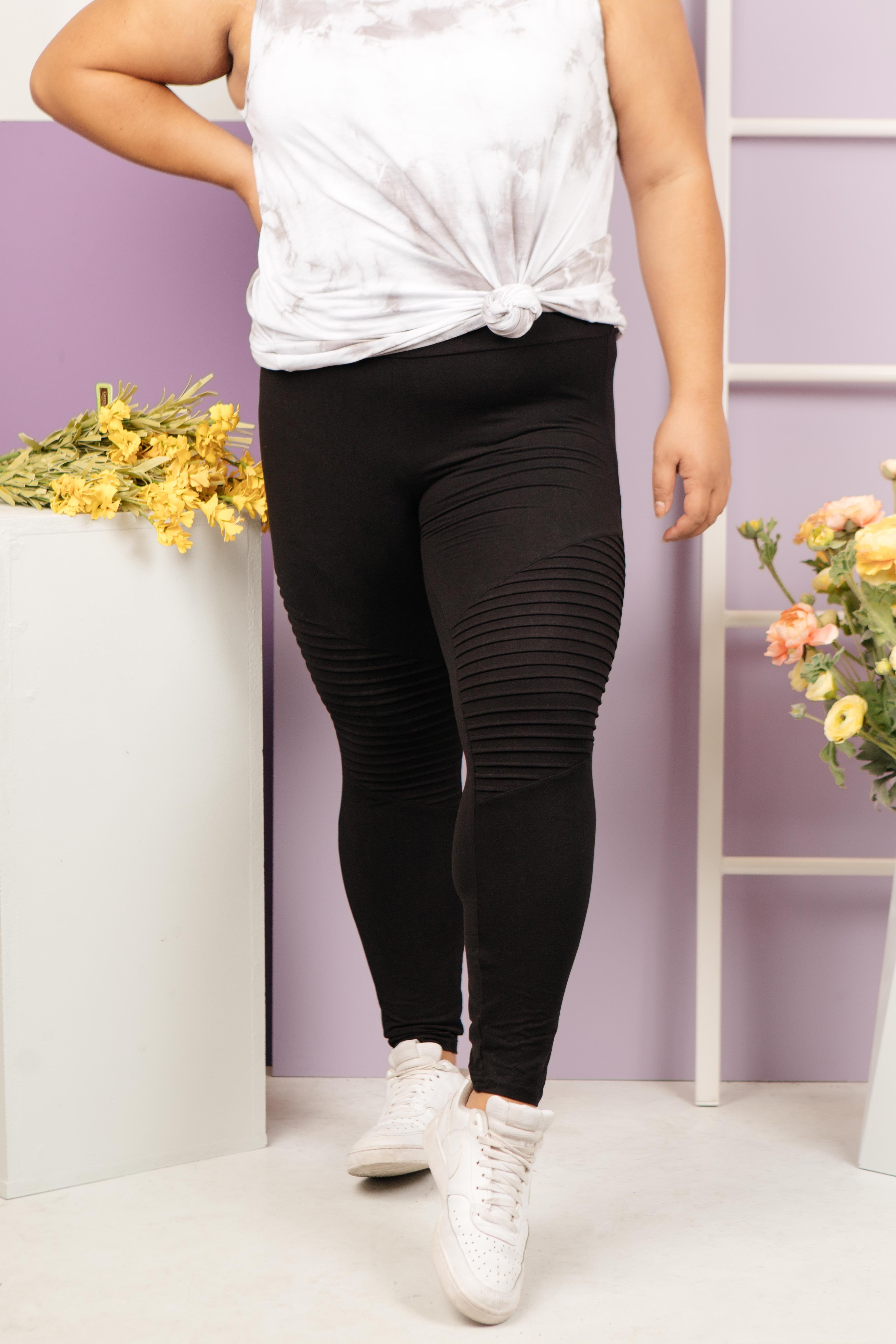 Soft As Butter Moto Leggings in Black