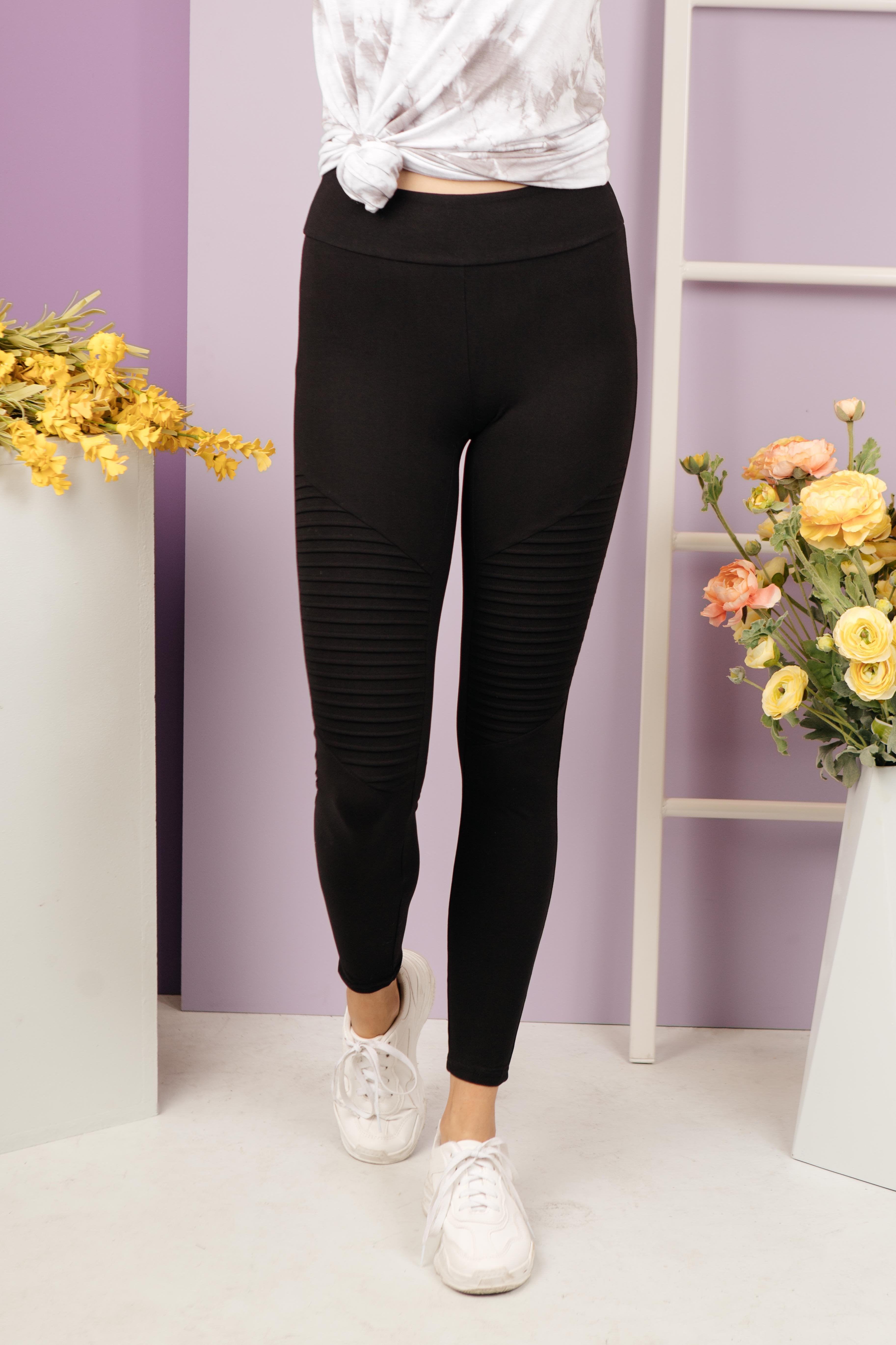 Soft As Butter Moto Leggings in Black