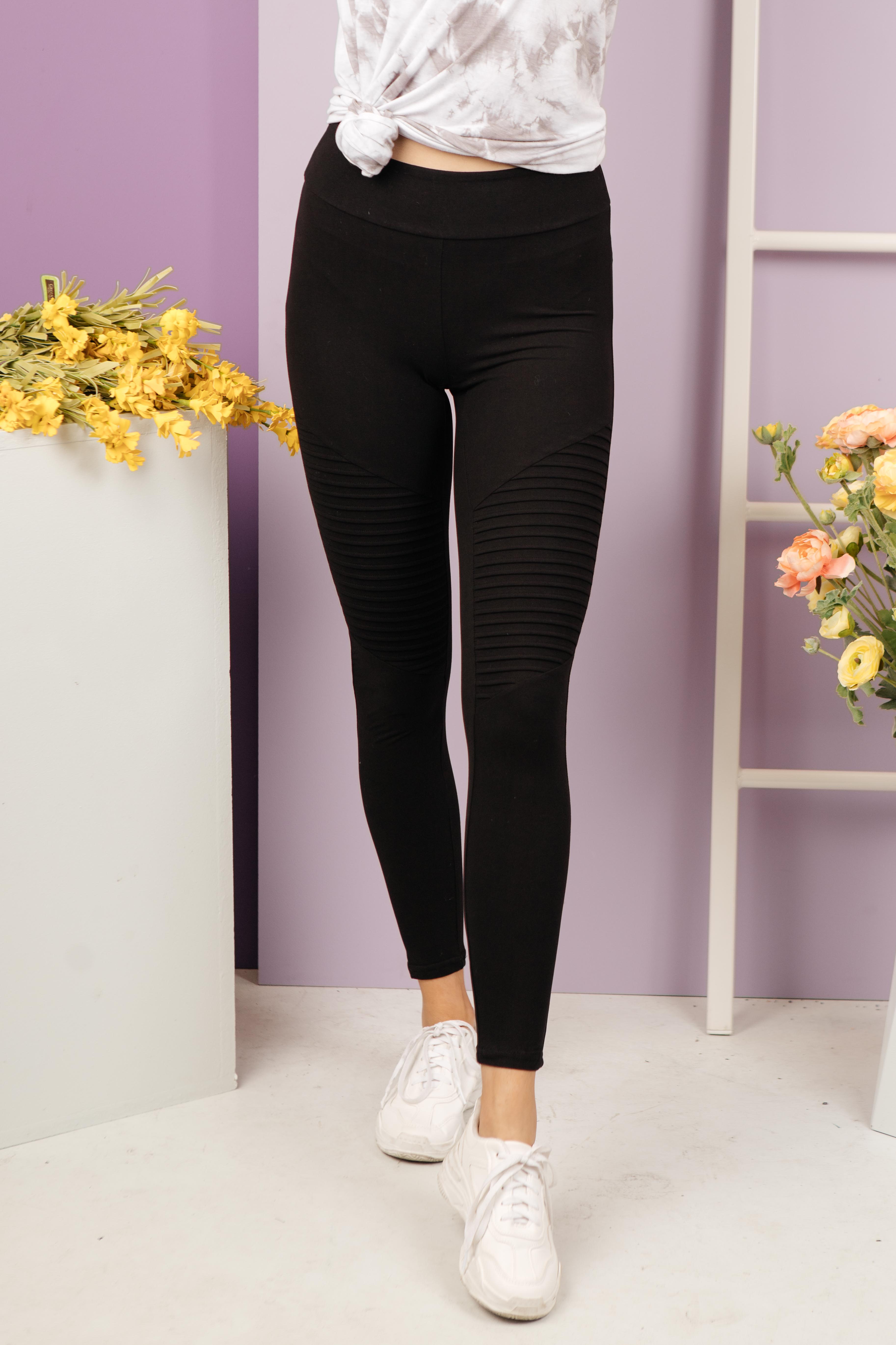 Soft As Butter Moto Leggings in Black