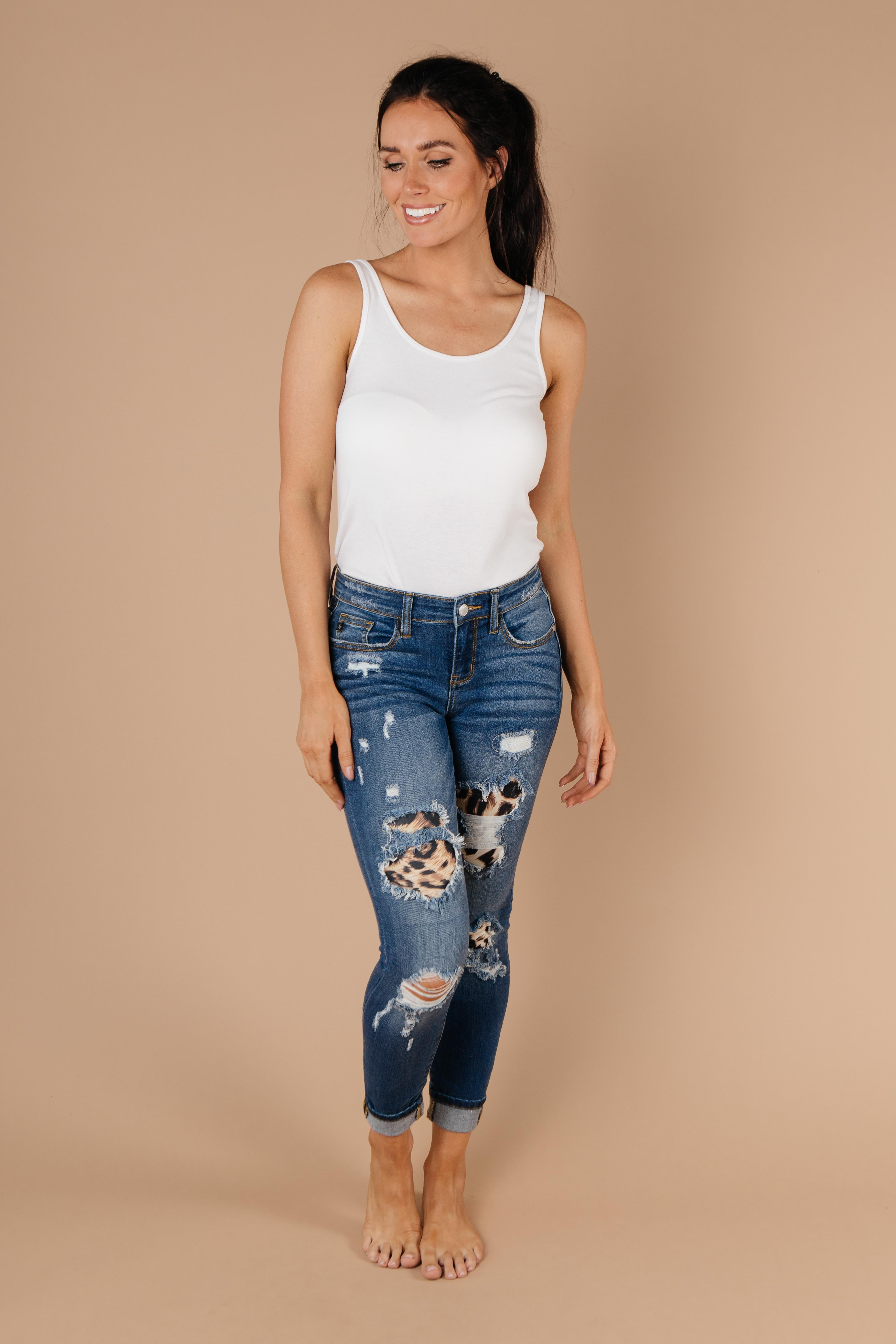 Wild Thing Leopard Patch Jeans