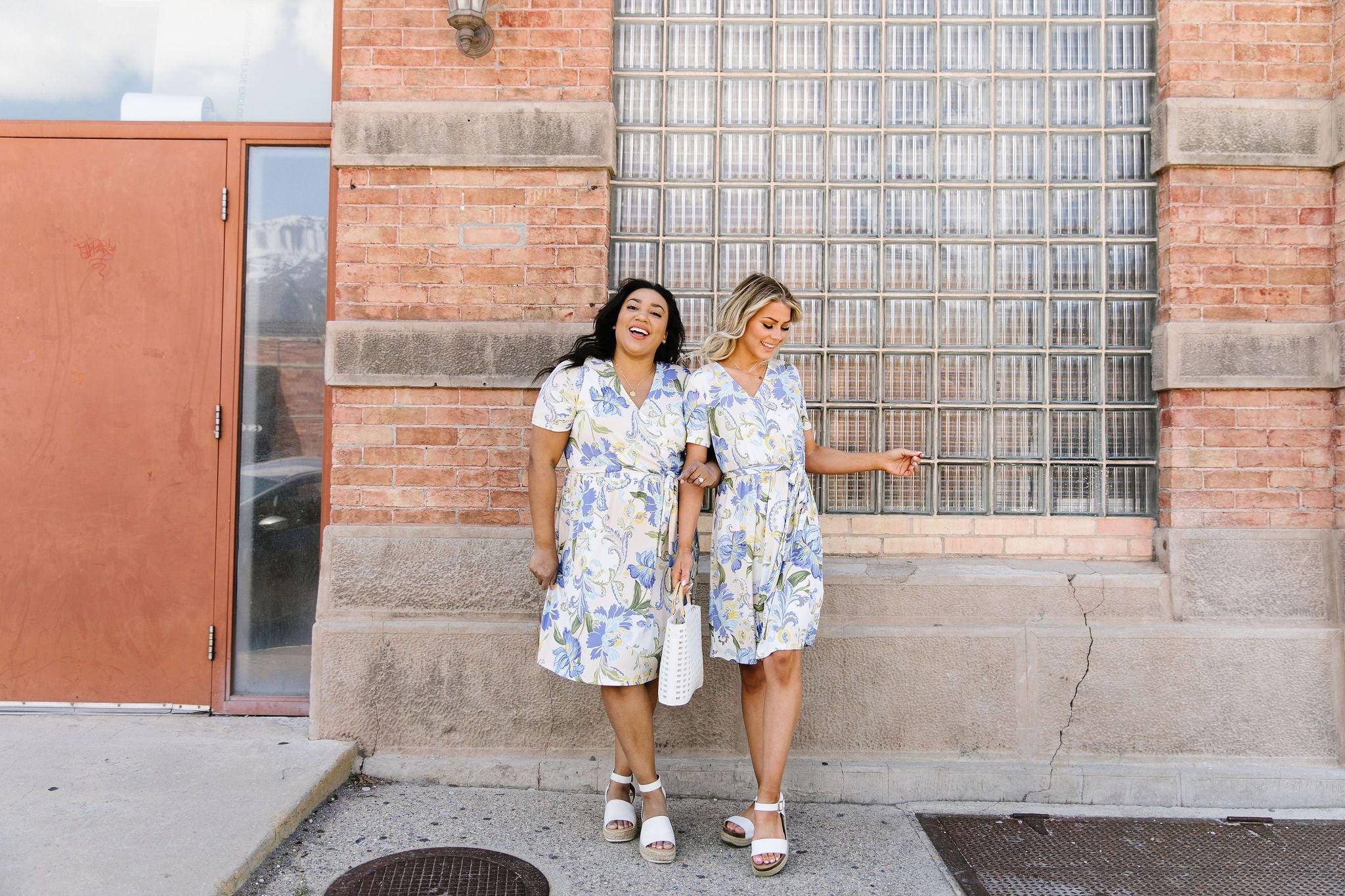 Abstract Iris Print Wrap Dress