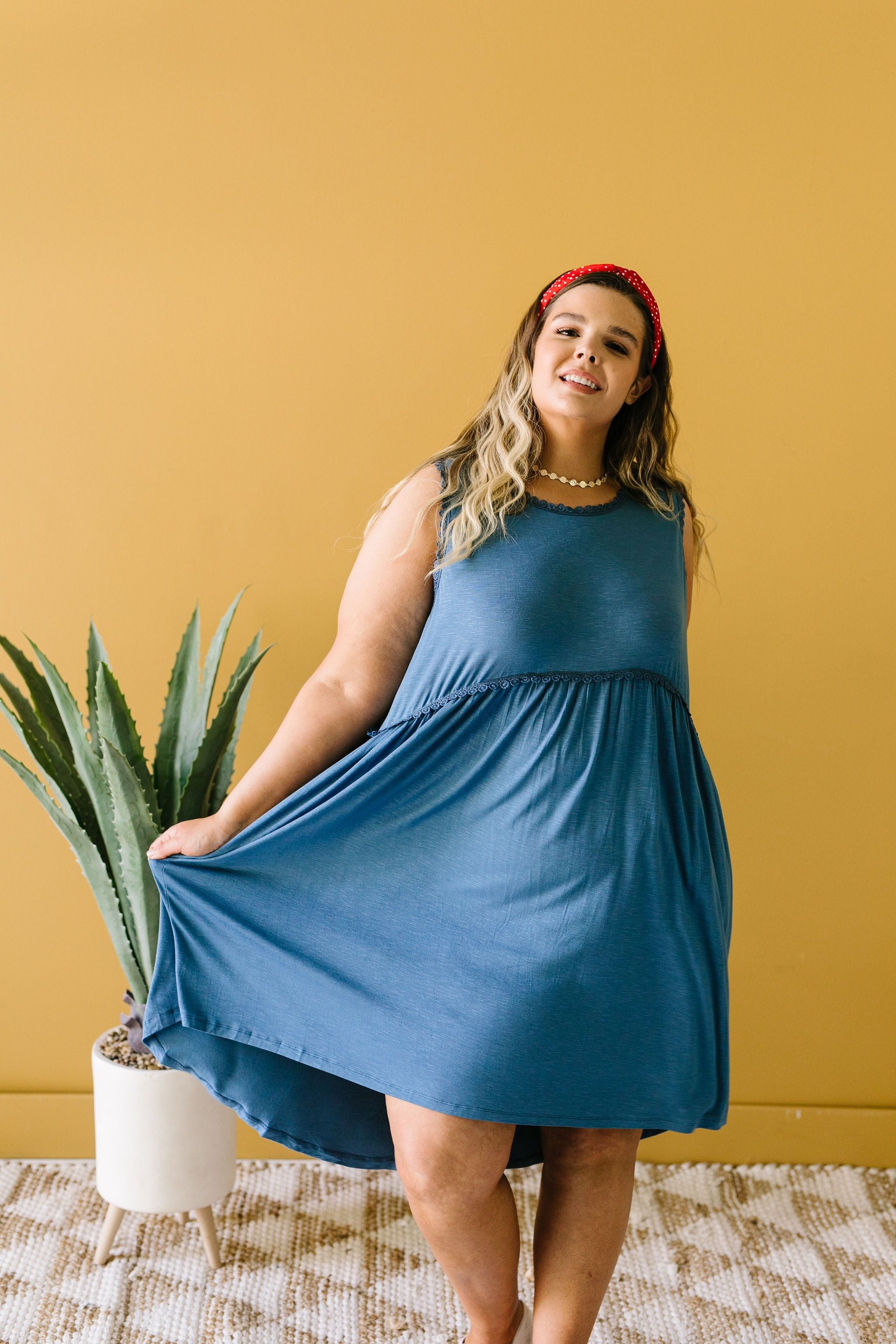All The Trimmings Babydoll Dress