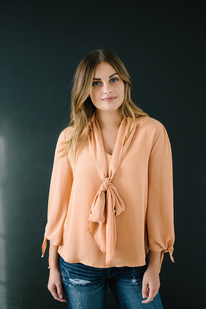 All Tied Up Blouse in Pumpkin
