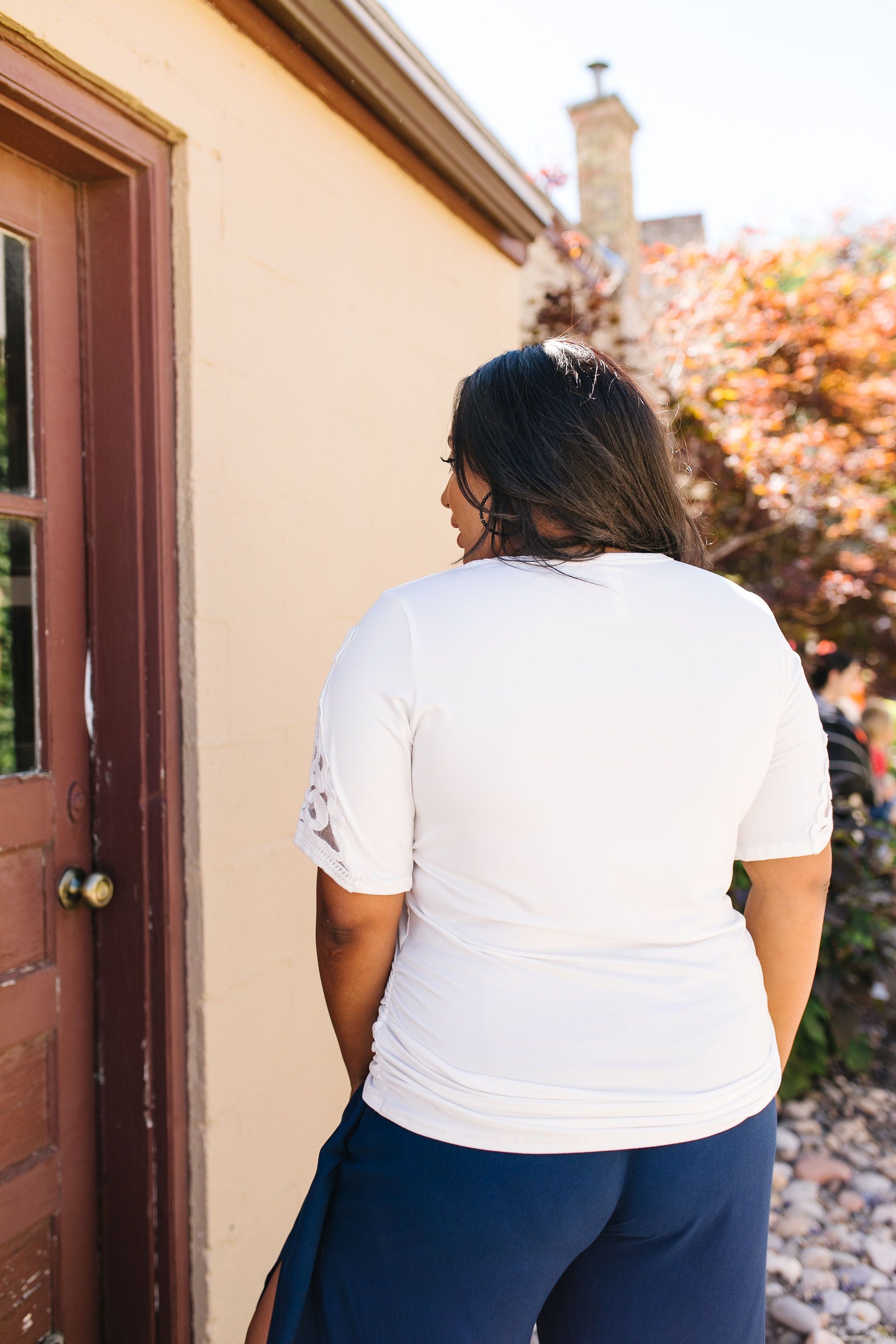 Armed With Lace Top In Ivory