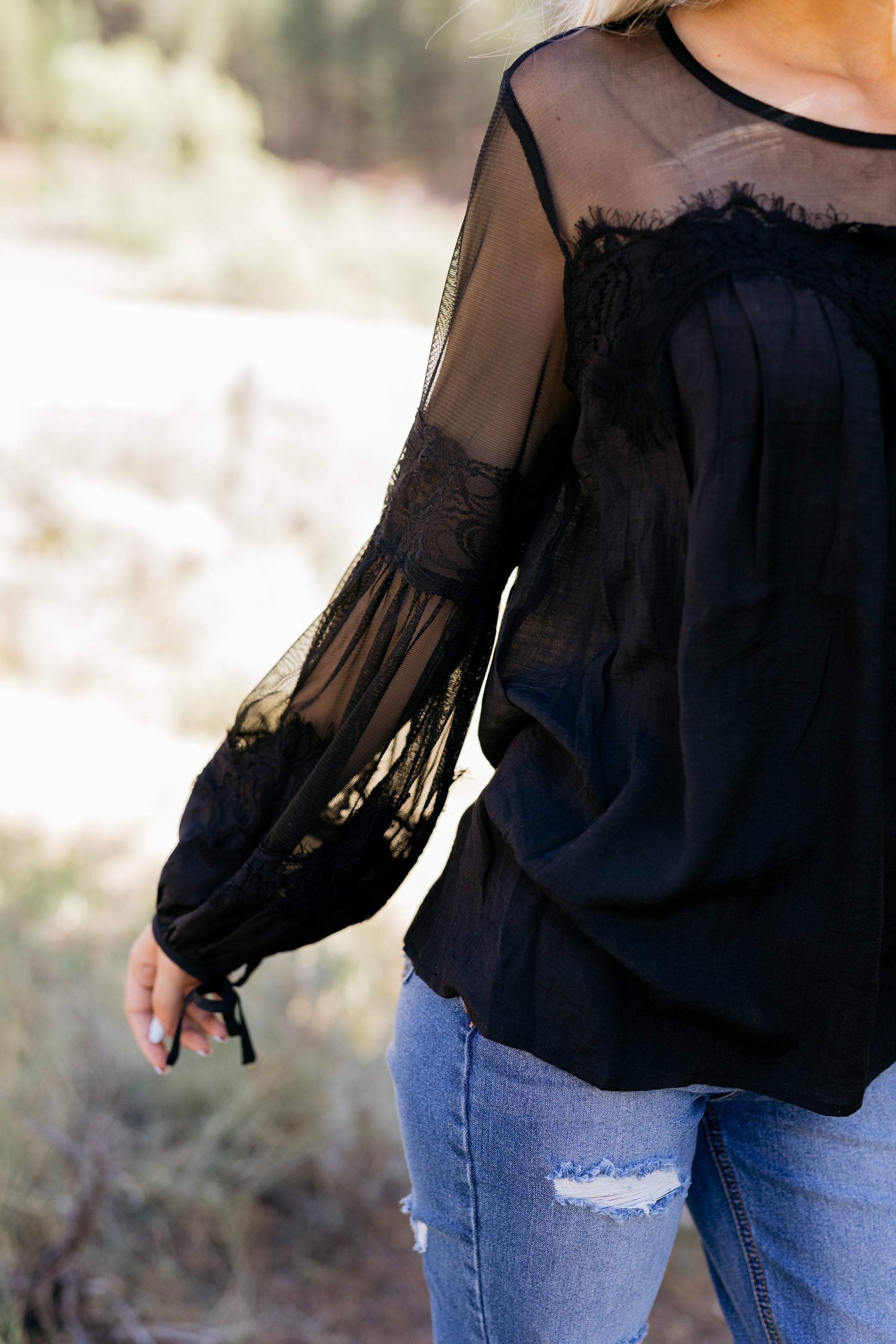 Autumn Affairs Of The Heart Top In Black