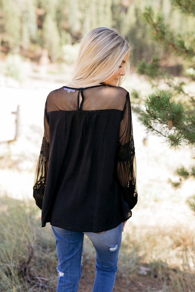 Autumn Affairs Of The Heart Top In Black