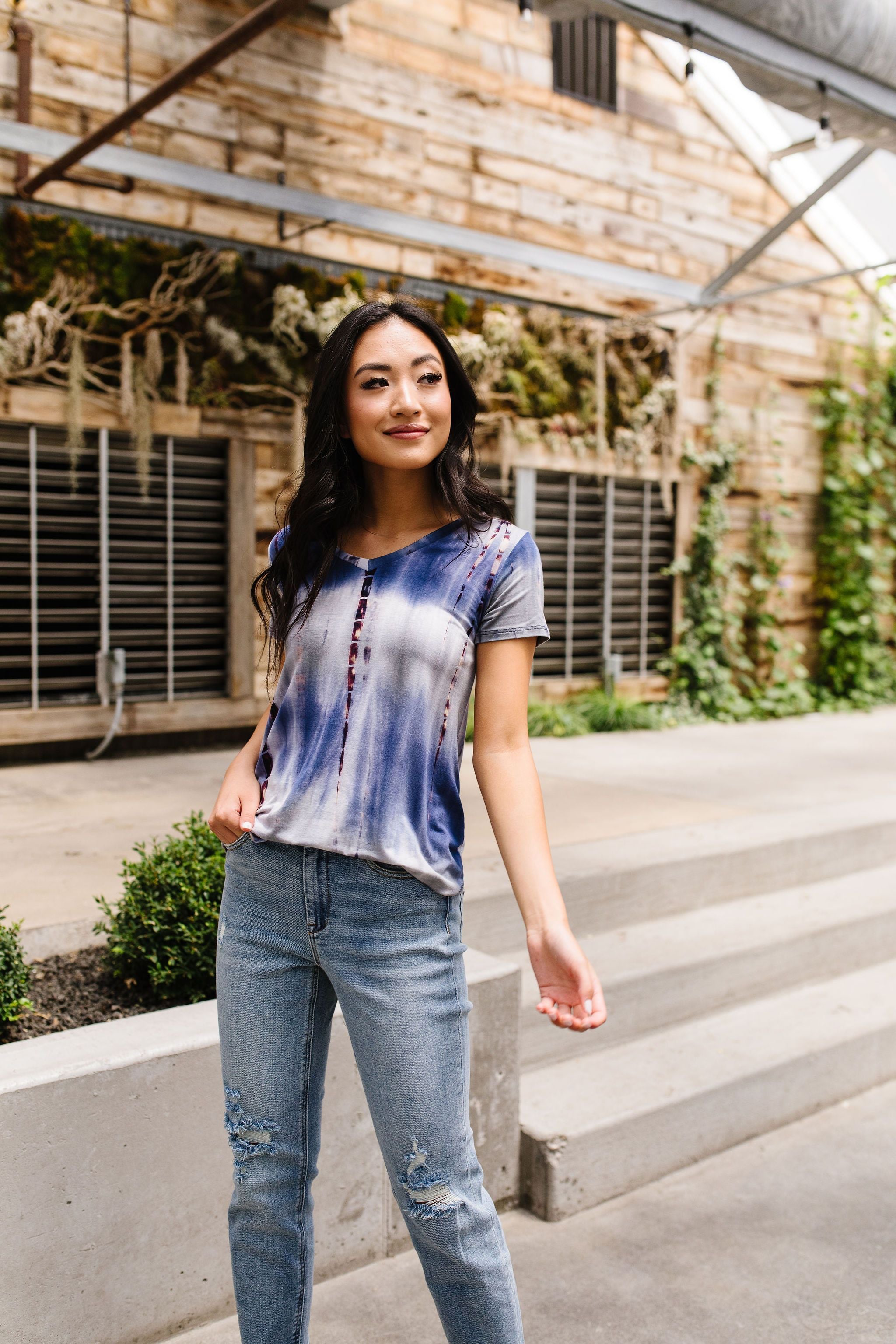 Bamboo Blues Tie Dye Top