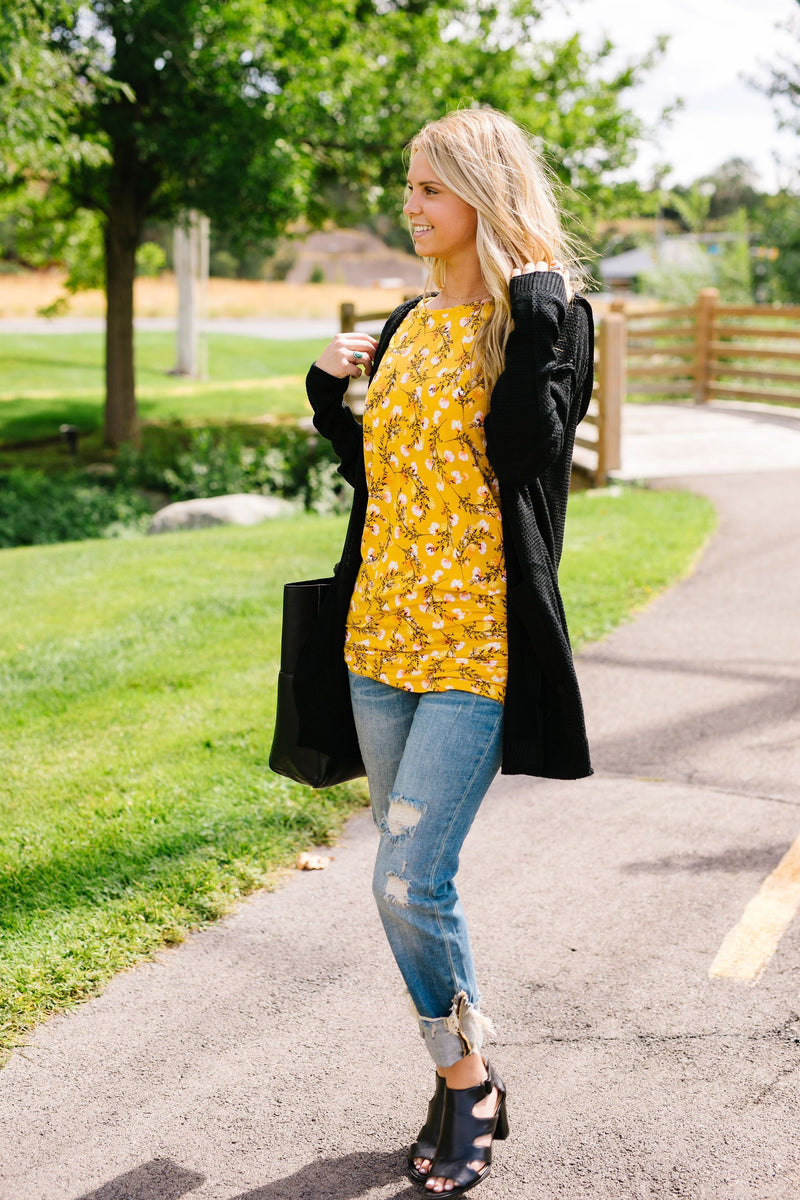 Black Hooded Cardigan