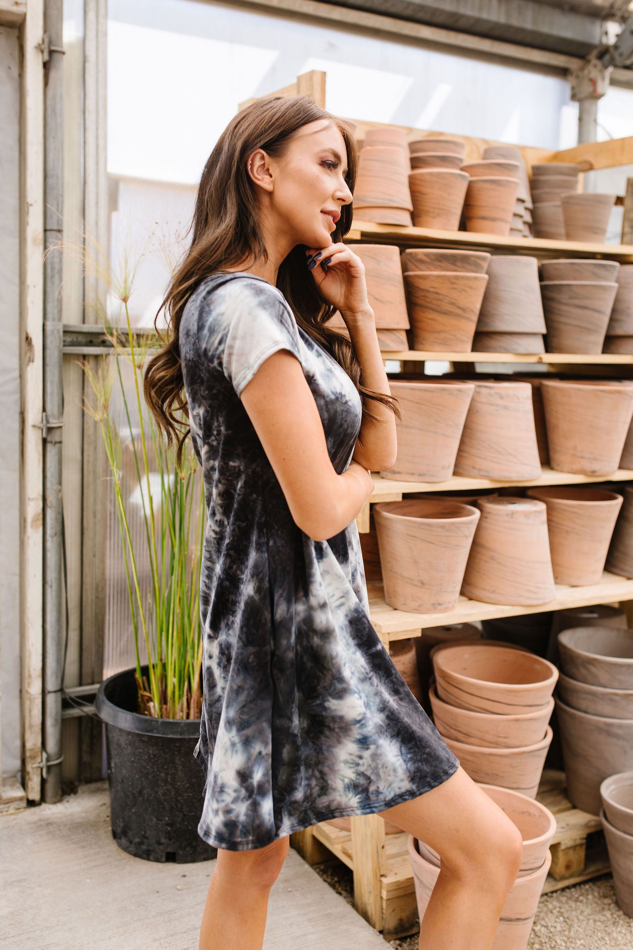 Black Sea Tie Dye T-Shirt Dress