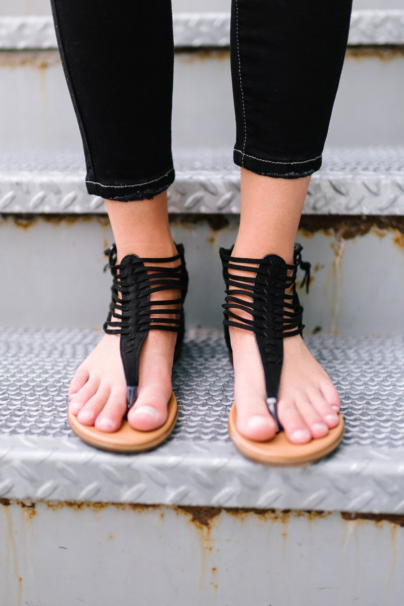 Black Summer Sandals - ALL SALES FINAL