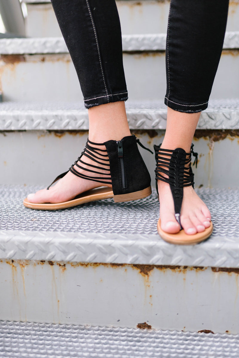 Black Summer Sandals - ALL SALES FINAL