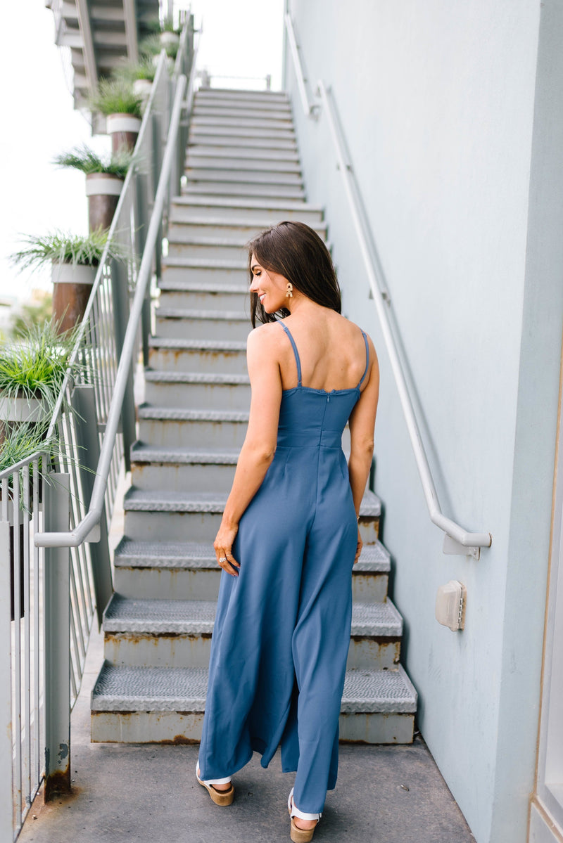 Blue Bow Jumpsuit