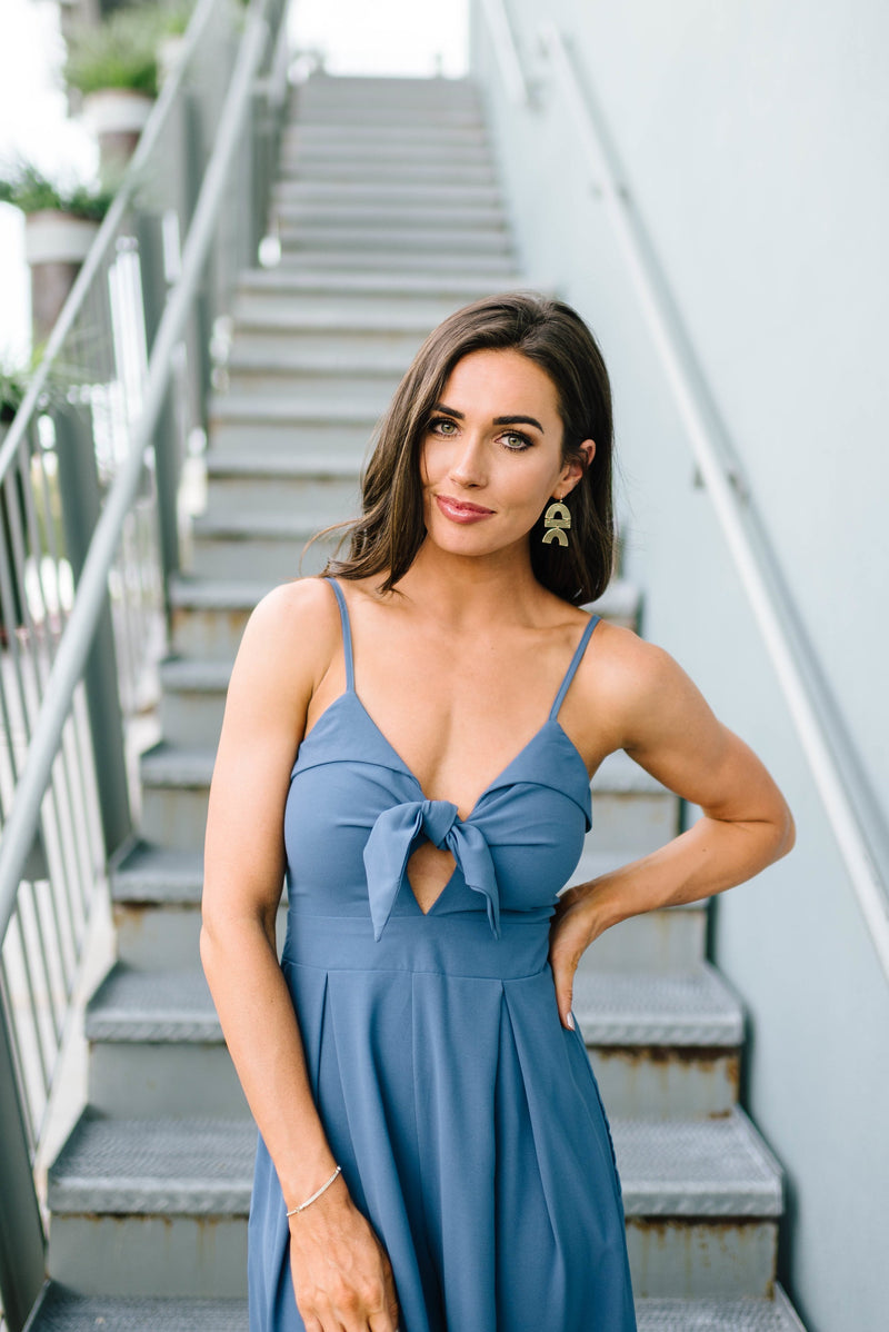 Blue Bow Jumpsuit