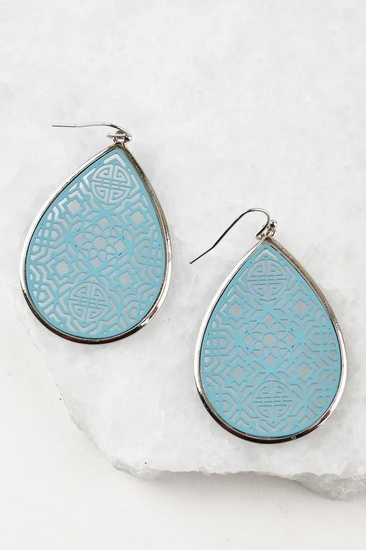 Blue Moroccan Cut Earrings